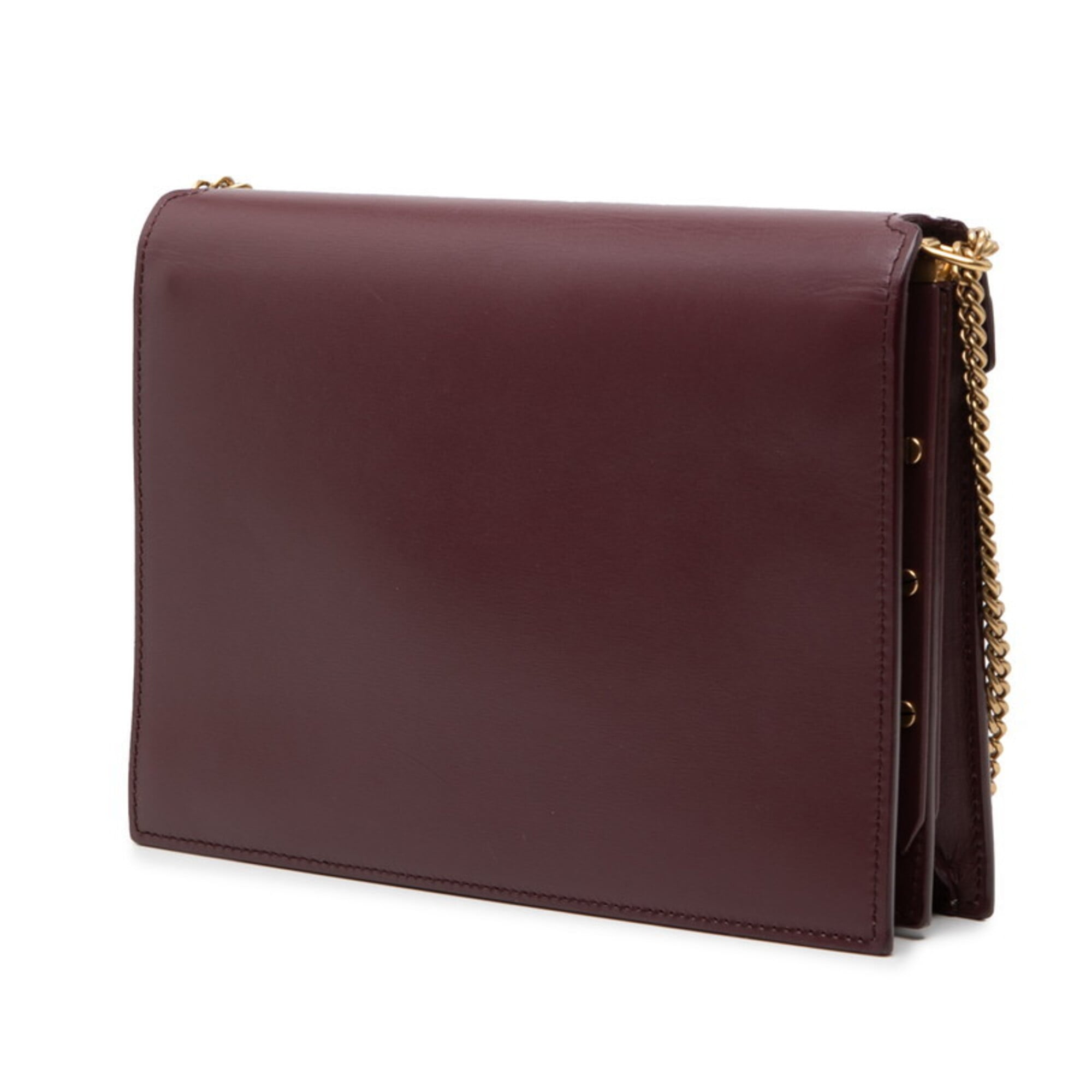 Saint Laurent Bordeaux Leather Shoulder Bag (Pre-Owned)