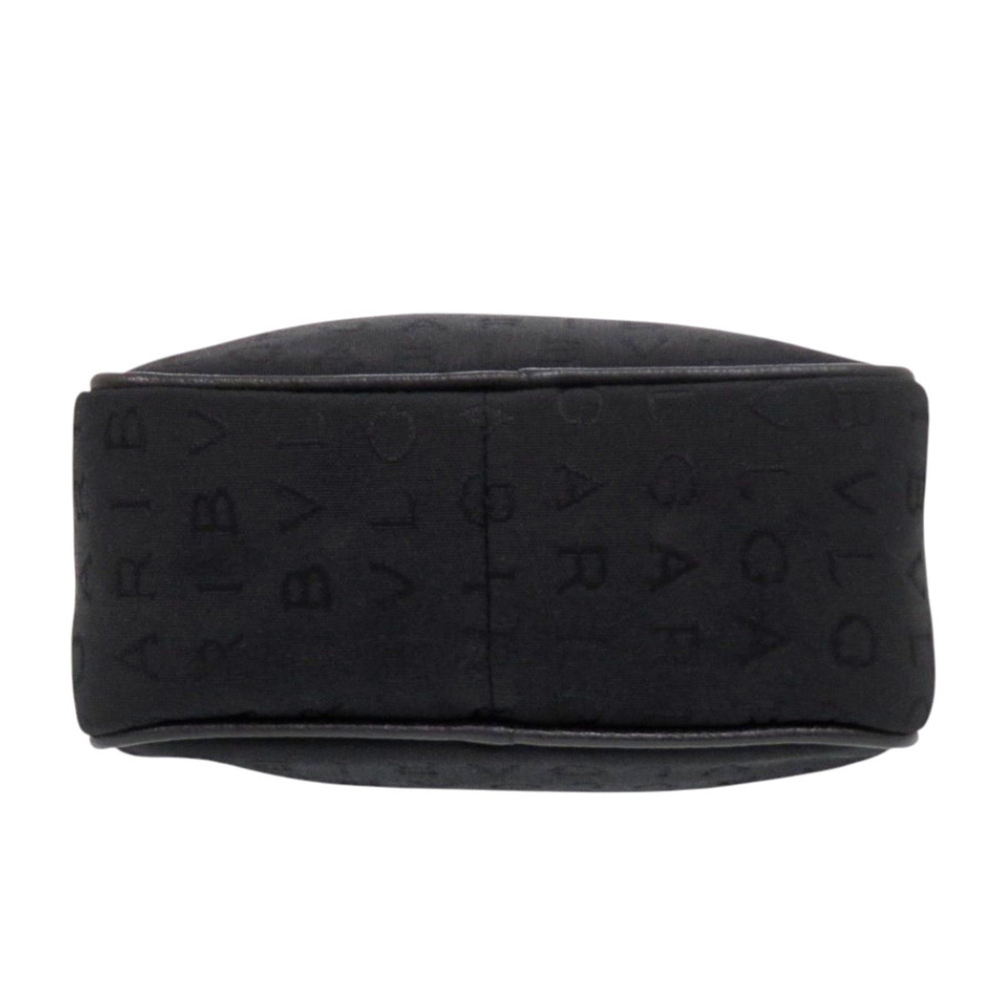 Bvlgari Black Canvas Leather Shoulder Bag (Pre-Owned)