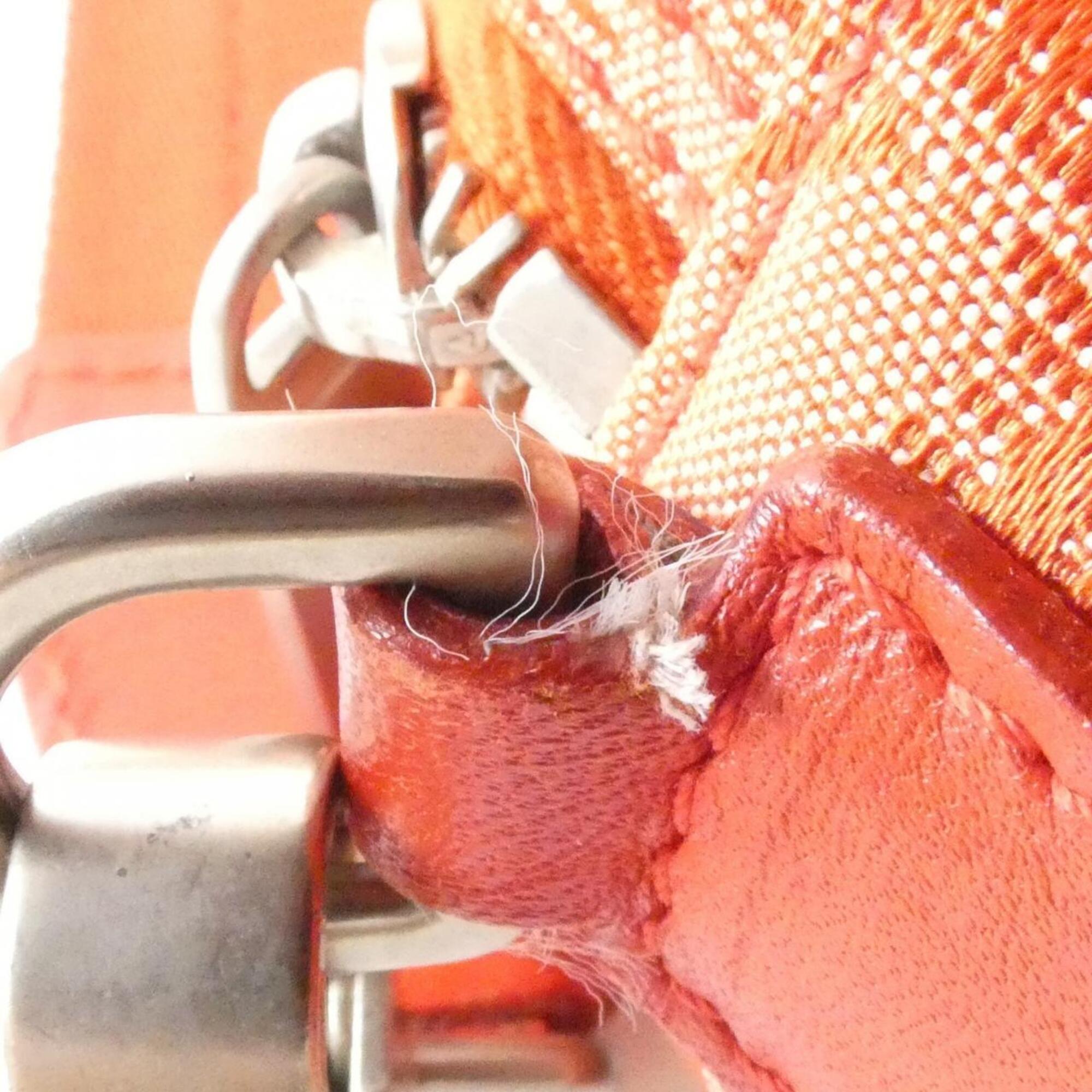 Chanel Red Color Nylon Handbag (Pre-Owned)