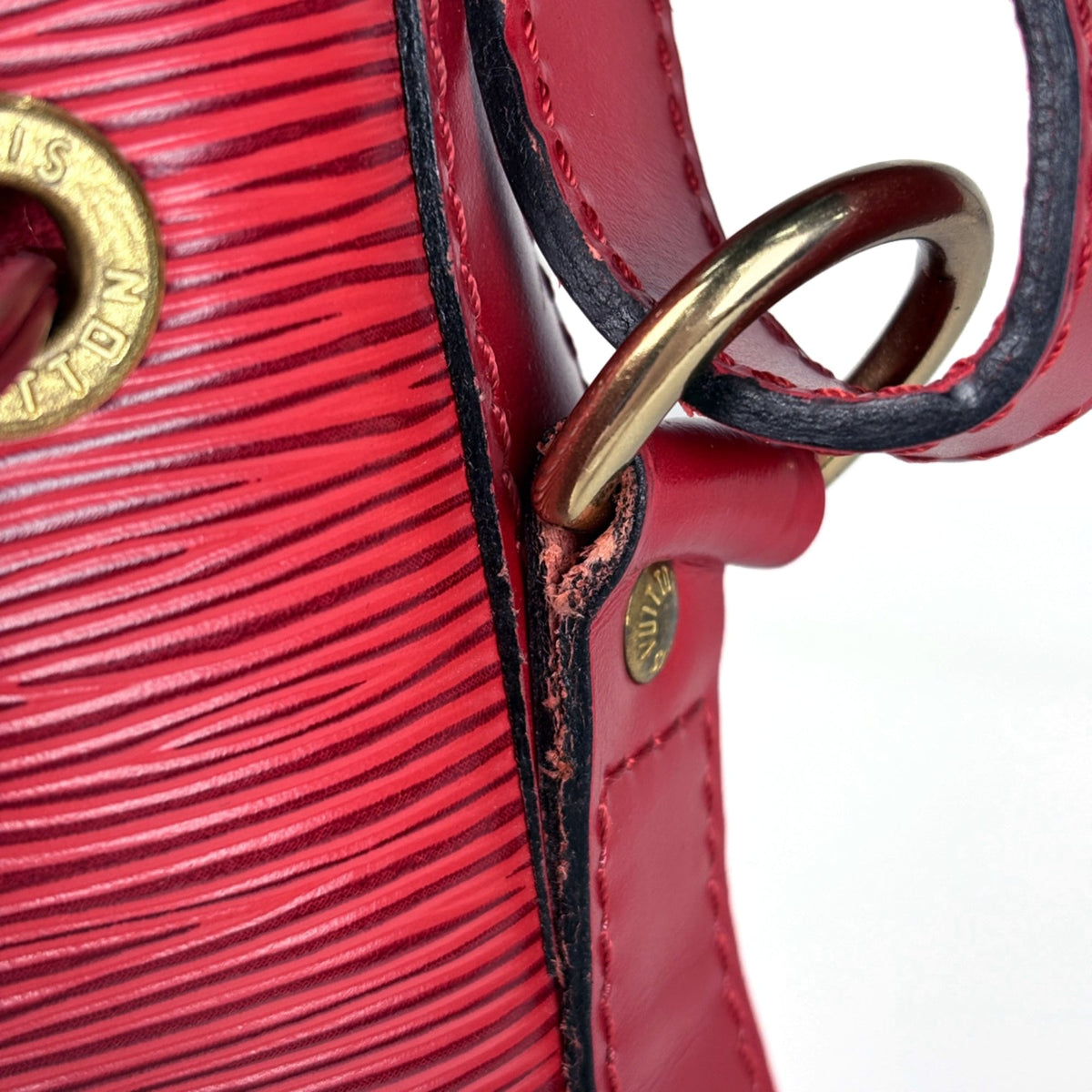 Louis Vuitton Castilian Red Epi Leather Shoulder Bag (Pre-Owned)