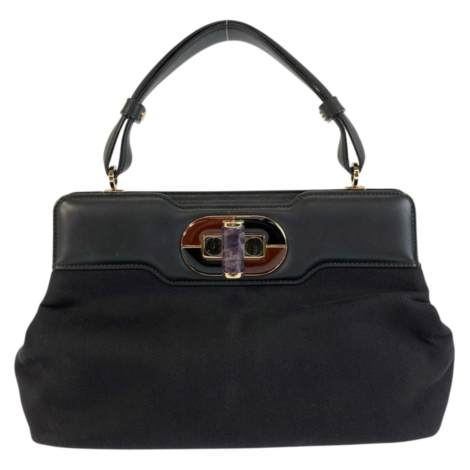 Bvlgari Black Leather Handbag (Pre-Owned)