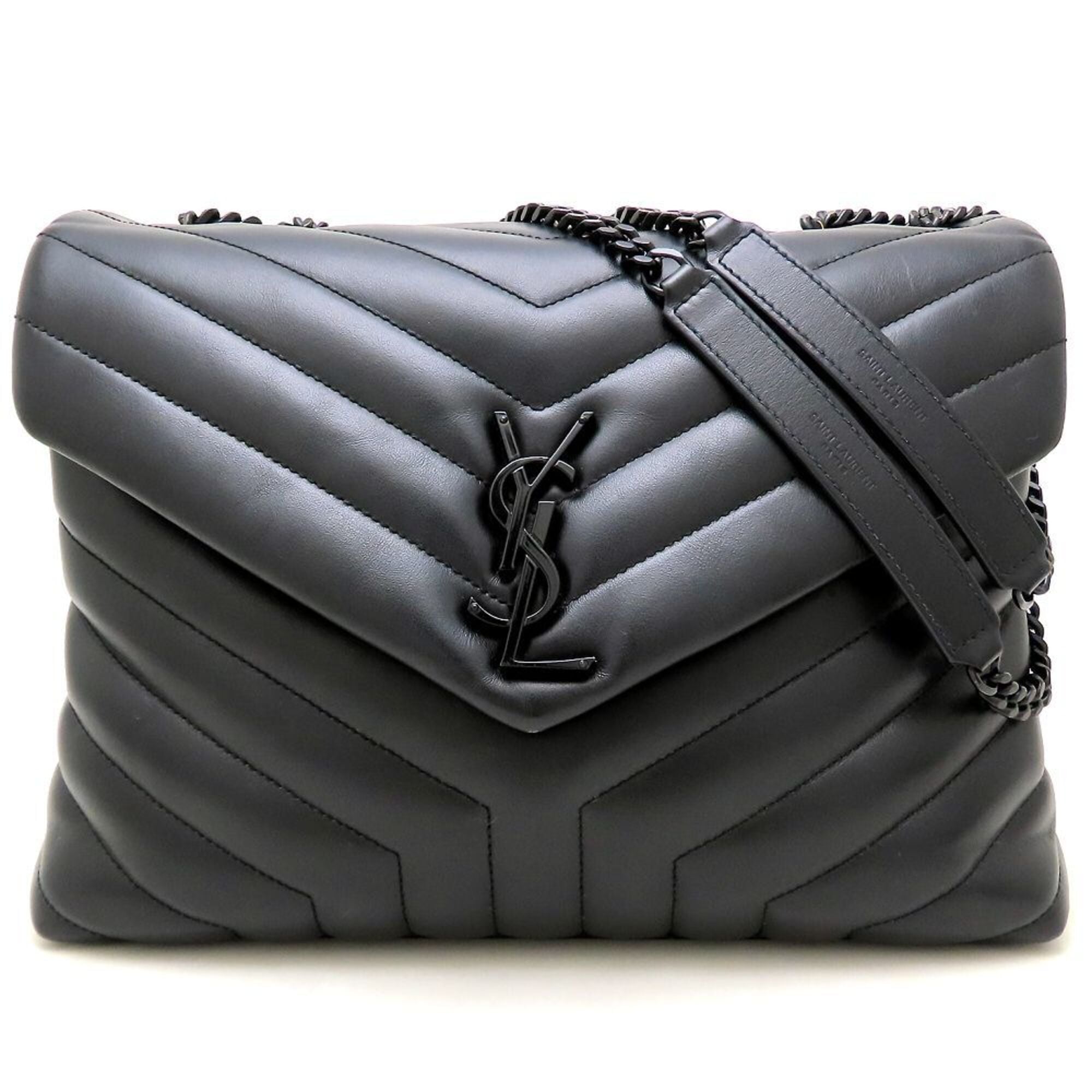 Yves Saint Laurent Black Leather Shoulder Bag (Pre-Owned)