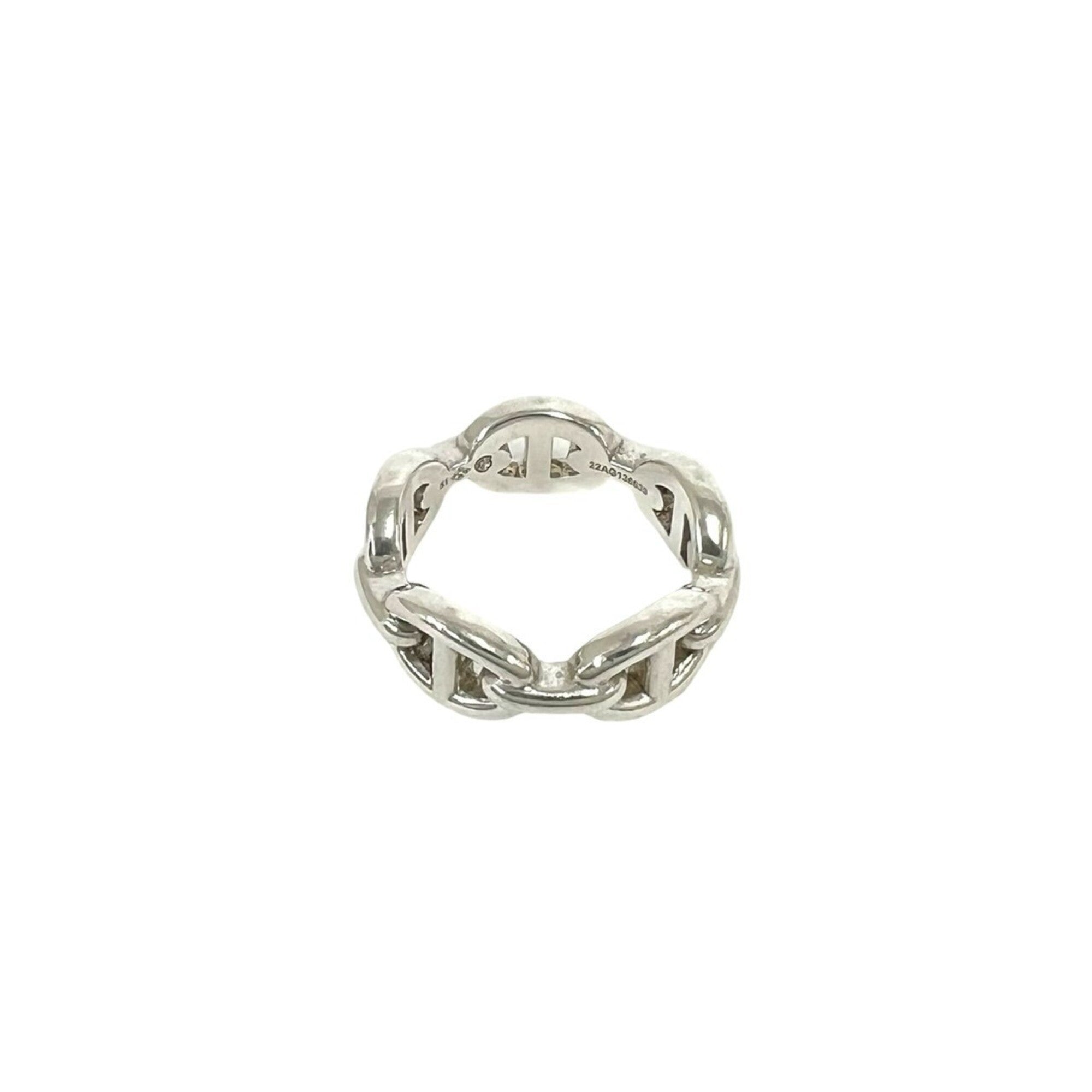 Hermes Silver Silver 925 Band Ring (Pre-Owned)