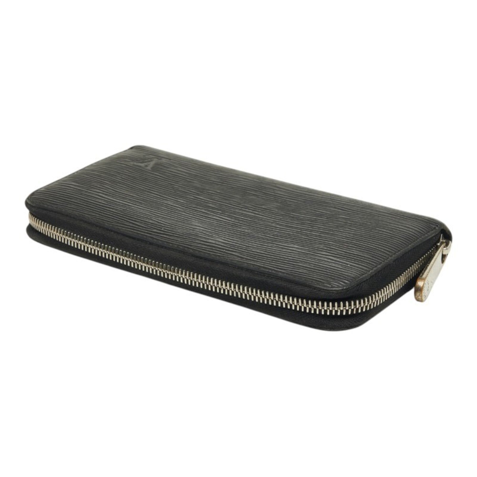Louis Vuitton Black Leather Long Wallet (Bi-Fold) (Pre-Owned)