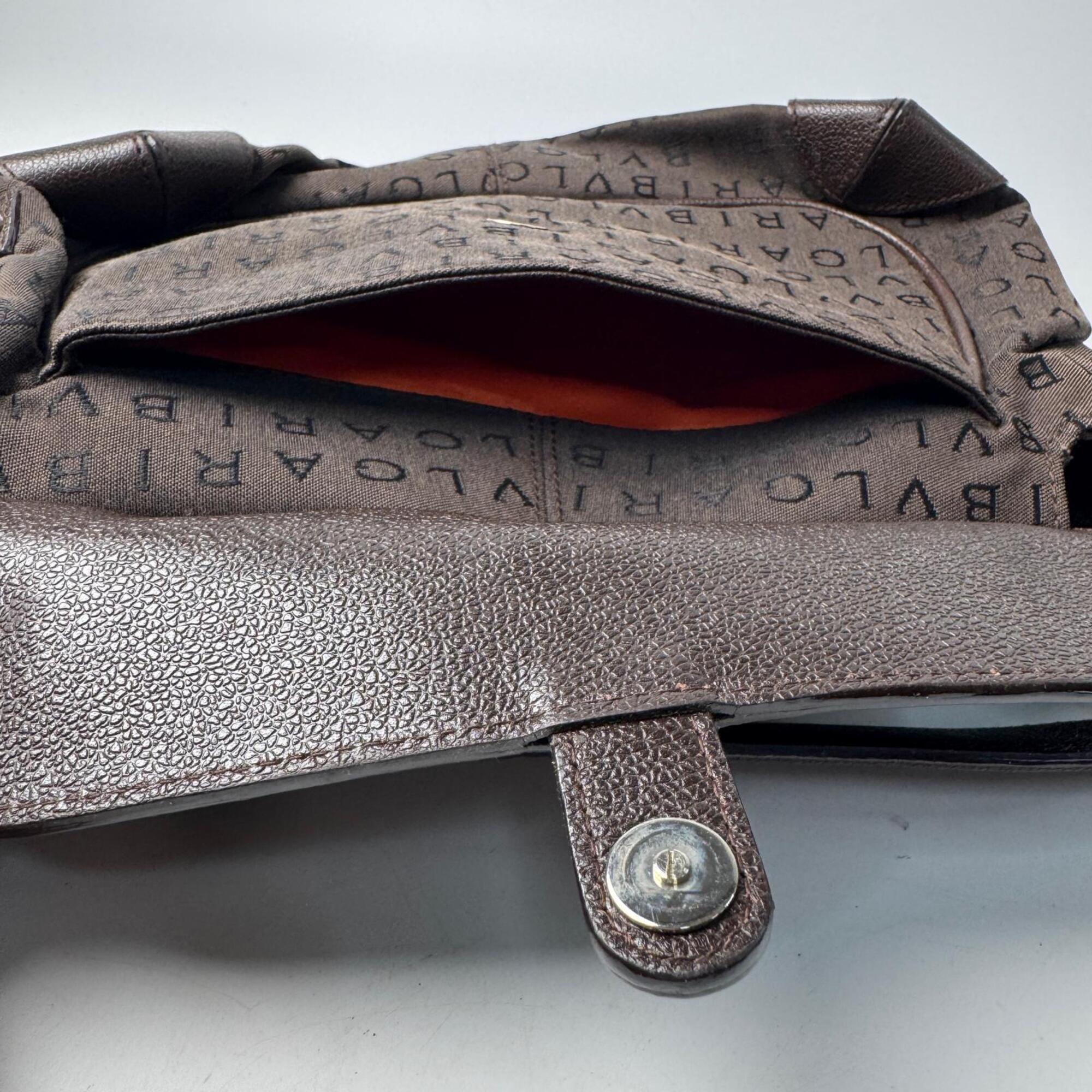 Bvlgari Brown Canvas Leather Shoulder Bag (Pre-Owned)