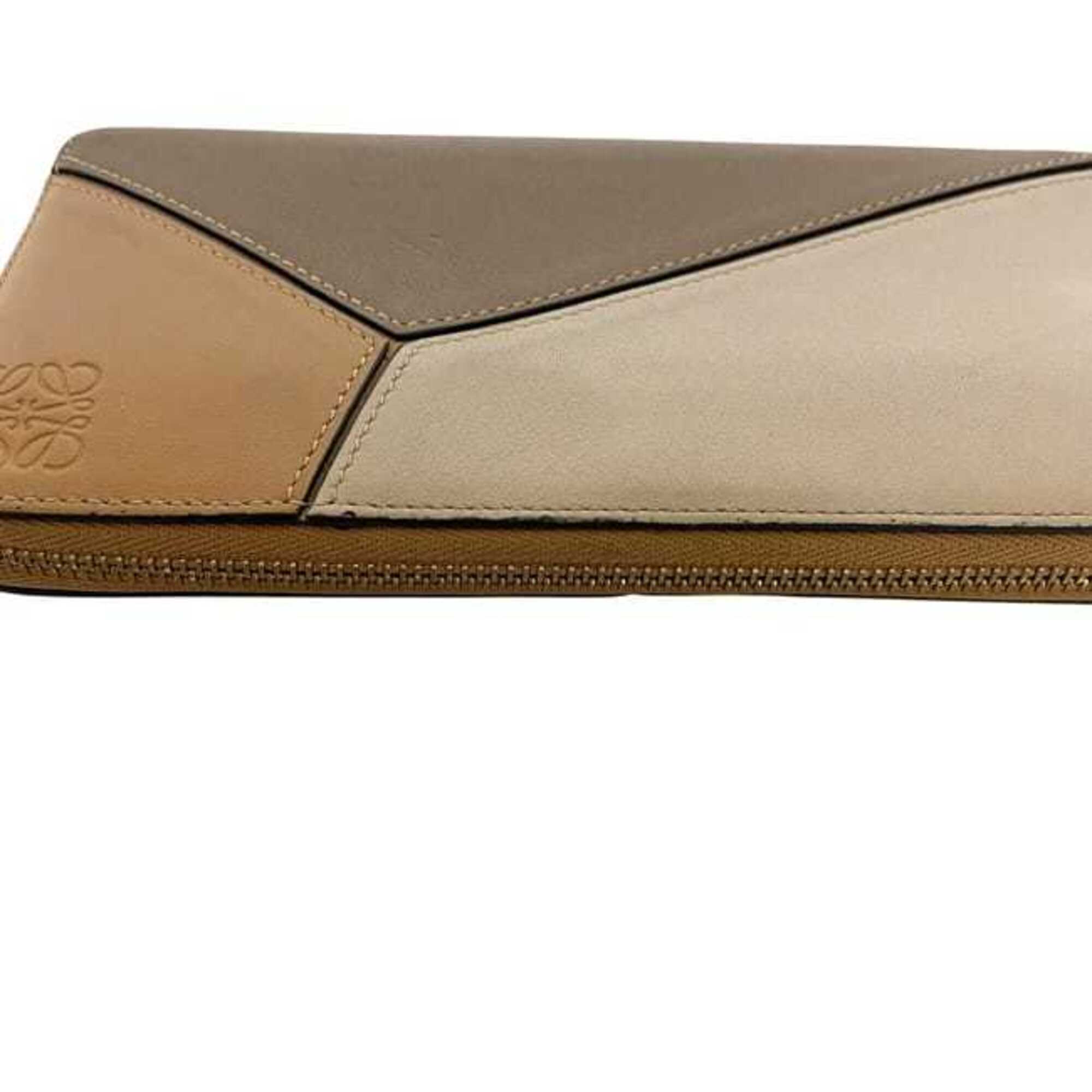 Loewe Brown Leather Long Wallet (Bi-Fold) (Pre-Owned)