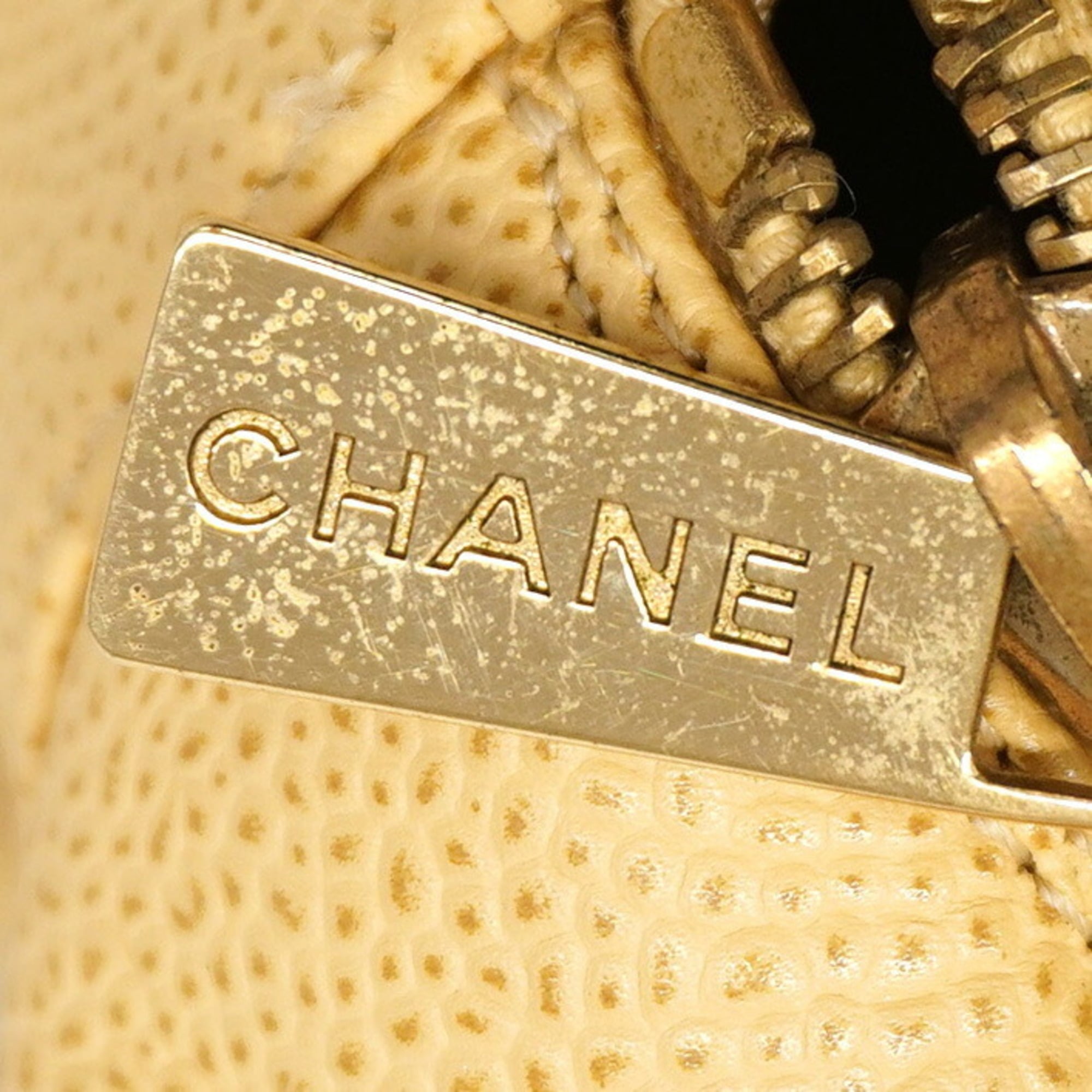 Chanel Beige Grained Calfskin Tote Bag (Pre-Owned)