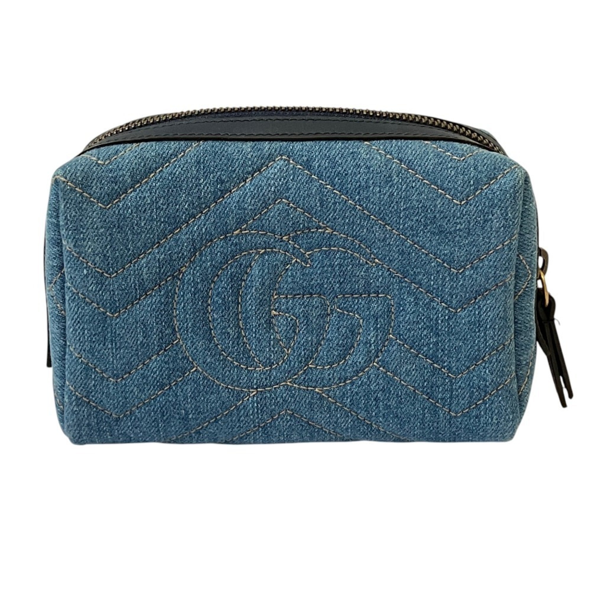 Gucci Blue Fabric Pouch (Pre-Owned)