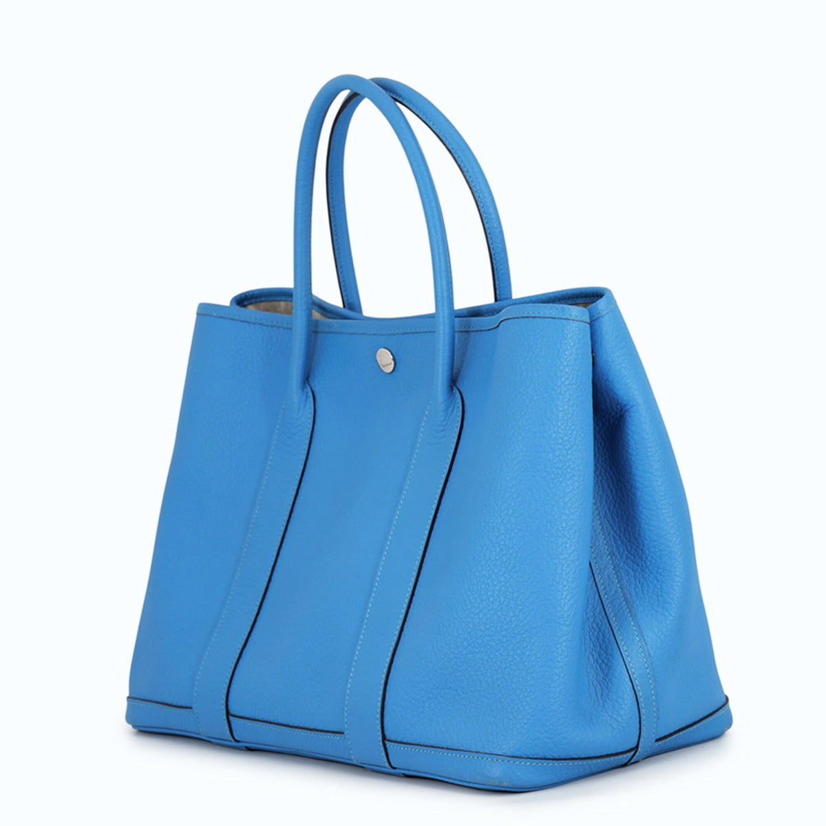 Hermes Garden Cobalt Negonda Leather Handbag Tote Bag (Pre-Owned)