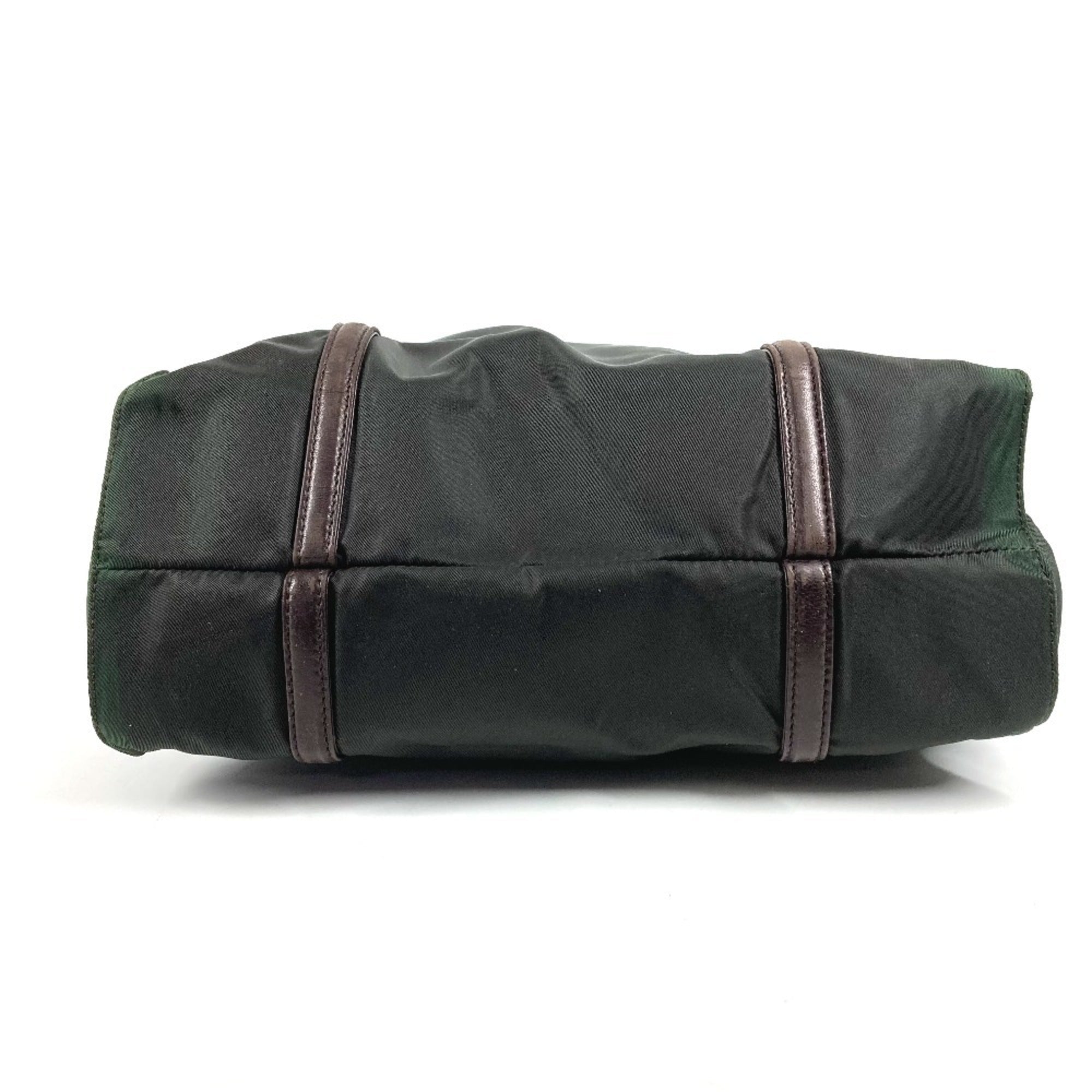 Prada Khaki Nylon Handbag Shoulder Bag Tote Bag (Pre-Owned)