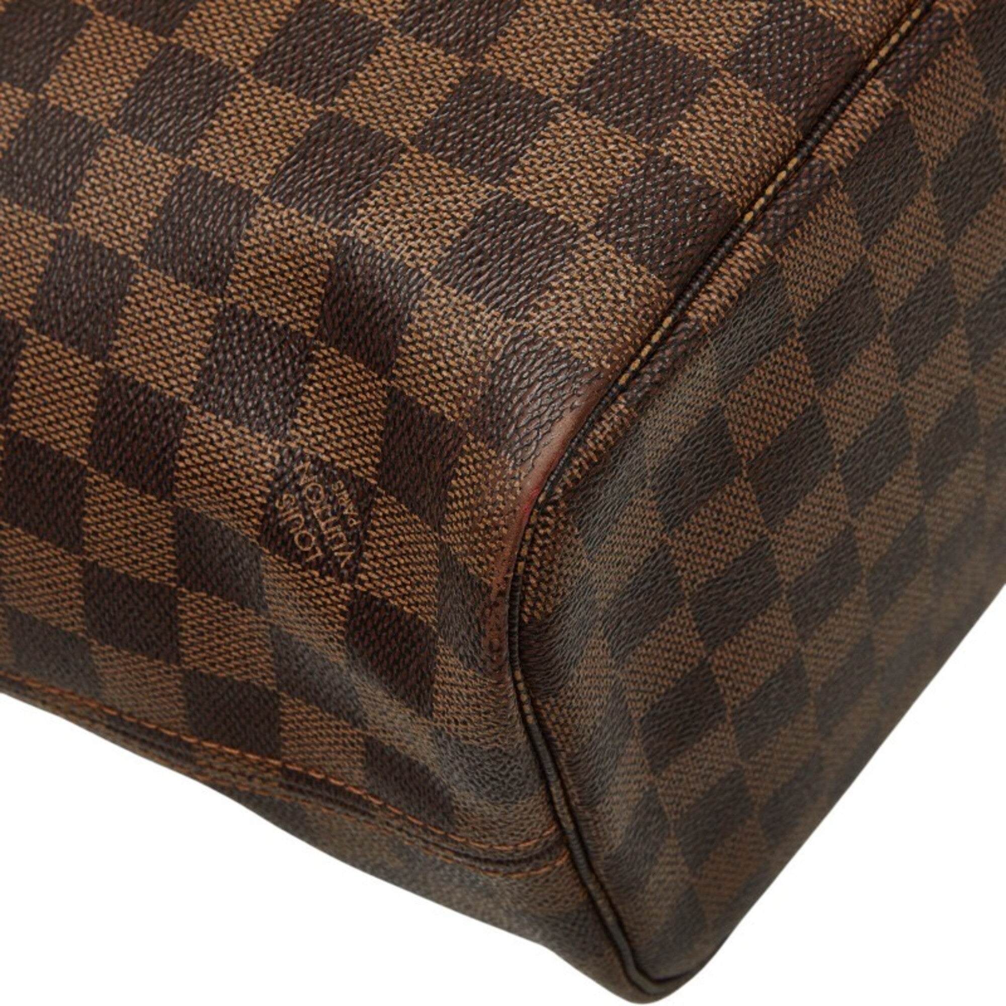 Louis Vuitton Brown Damier Canvas Pvc Leather Tote Bag (Pre-Owned)