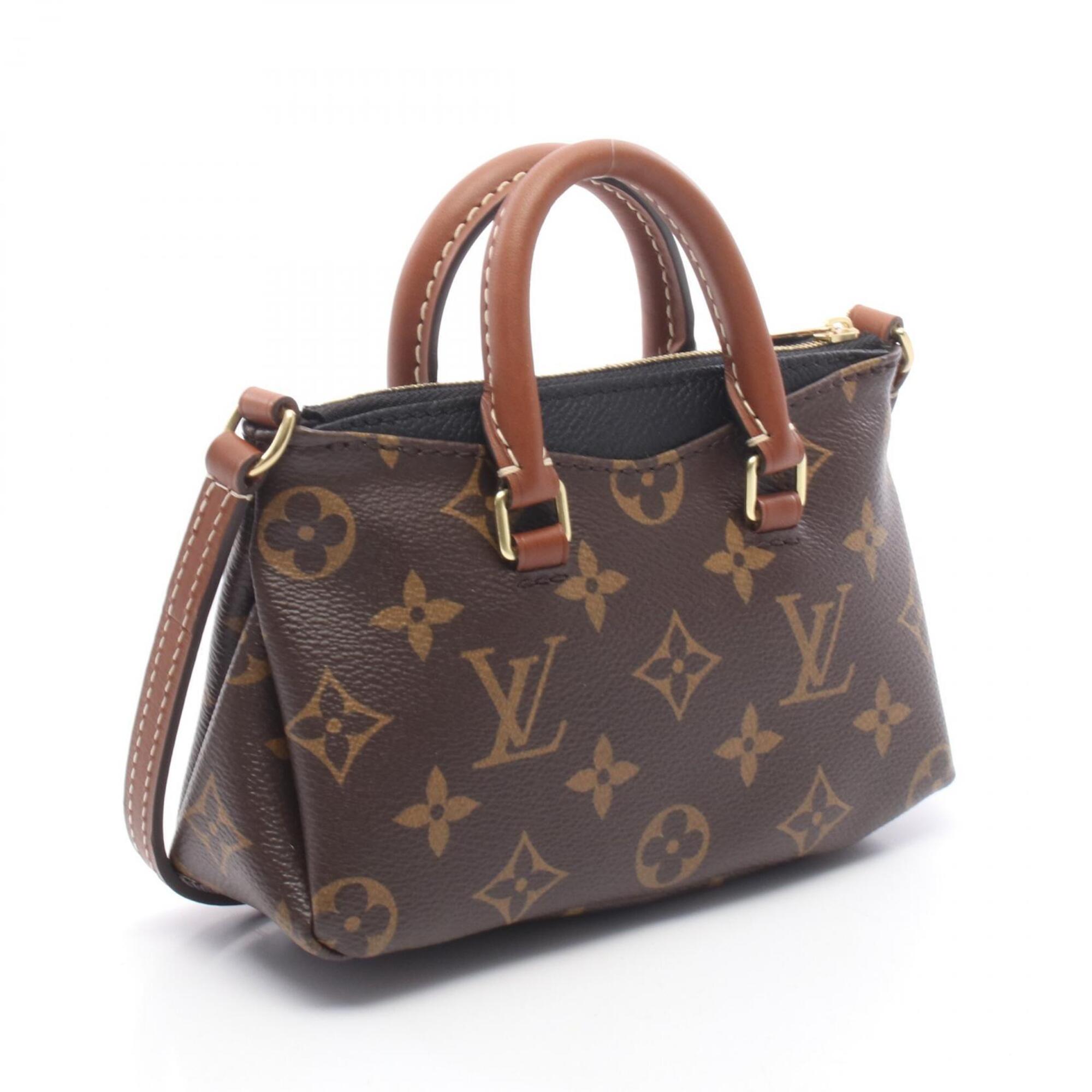Louis Vuitton Black Brown Noir Coated Canvas Leather Handbag Shoulder Bag (Pre-Owned)