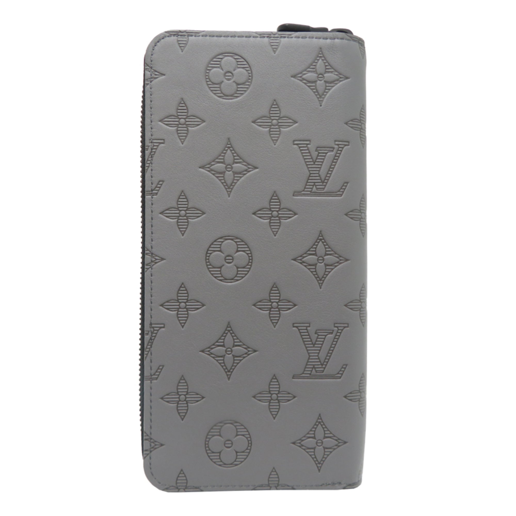 Louis Vuitton Gray Monogram Shadow Long Wallet (Bi-Fold) (Pre-Owned)