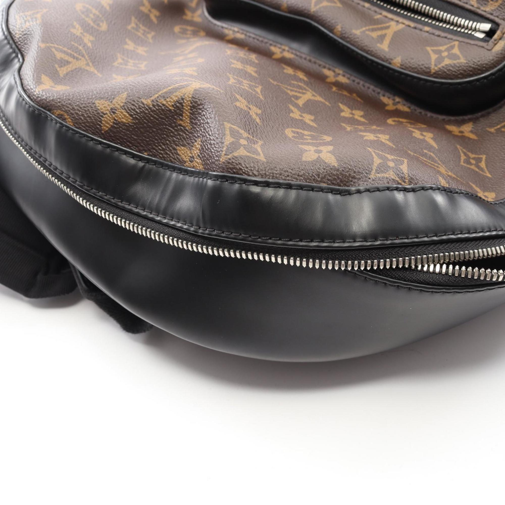 Louis Vuitton Black Brown Coated Canvas Monogram Pvc Leather Backpack (Pre-Owned)