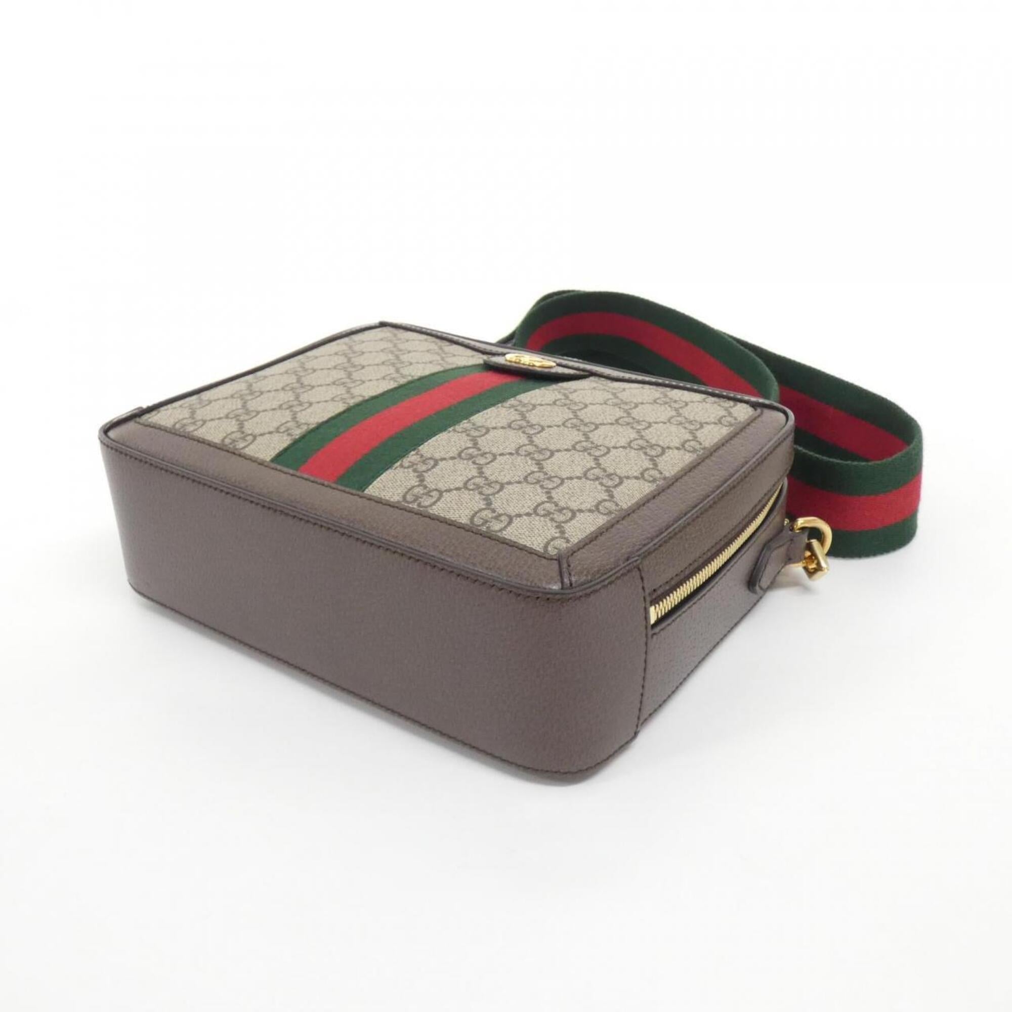 Gucci Ophidia Beige Brown Gg Supreme Handbag (Pre-Owned)