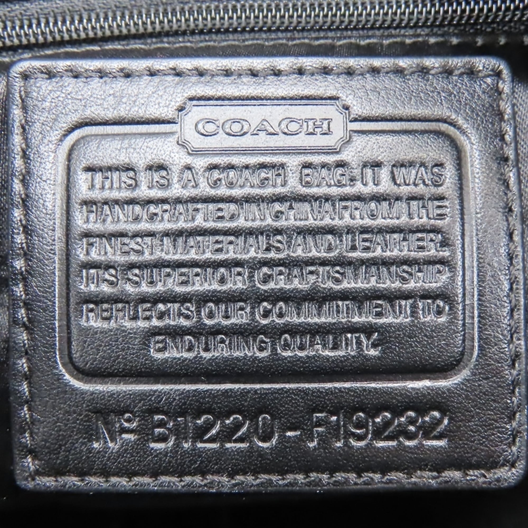 Coach Black Gray Canvas Patent Leather Shoulder Bag (Pre-Owned)