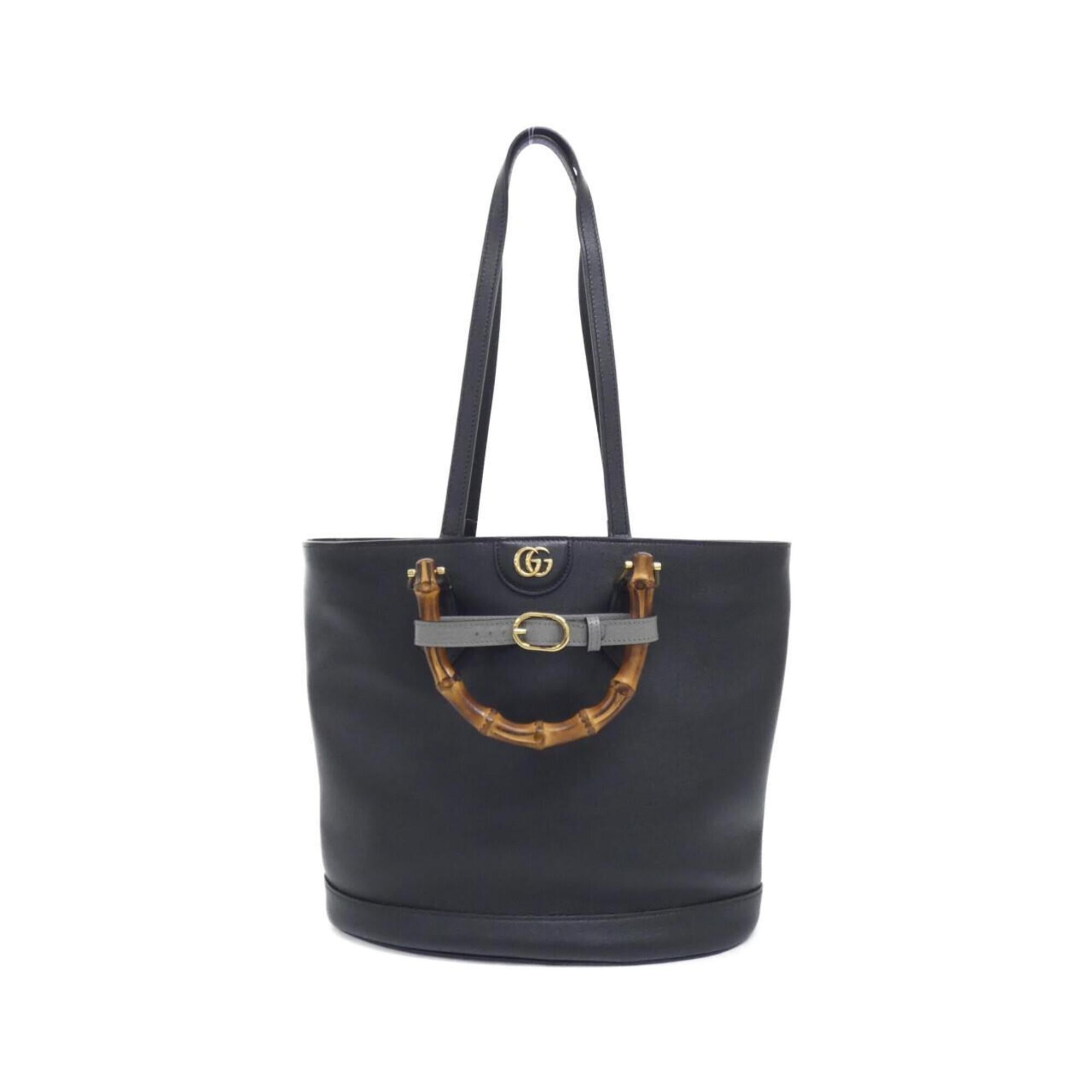 Gucci Black Leather Handbag (Pre-Owned)