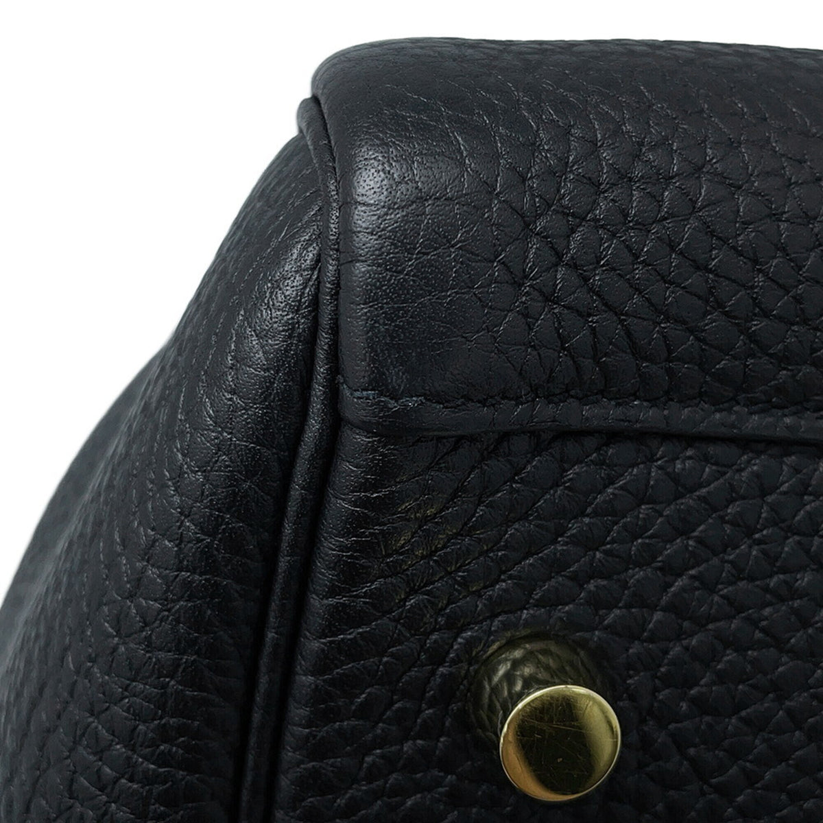 Hermes Black Taurillon Clemence Leather Handbag Shoulder Bag (Pre-Owned)
