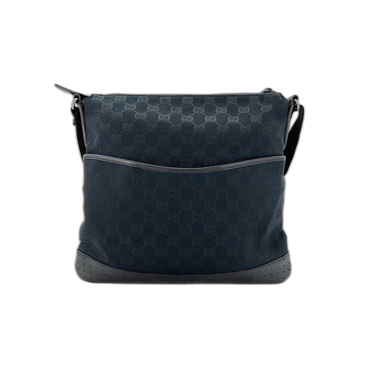 Gucci Black Gg Canvas Shoulder Bag (Pre-Owned)