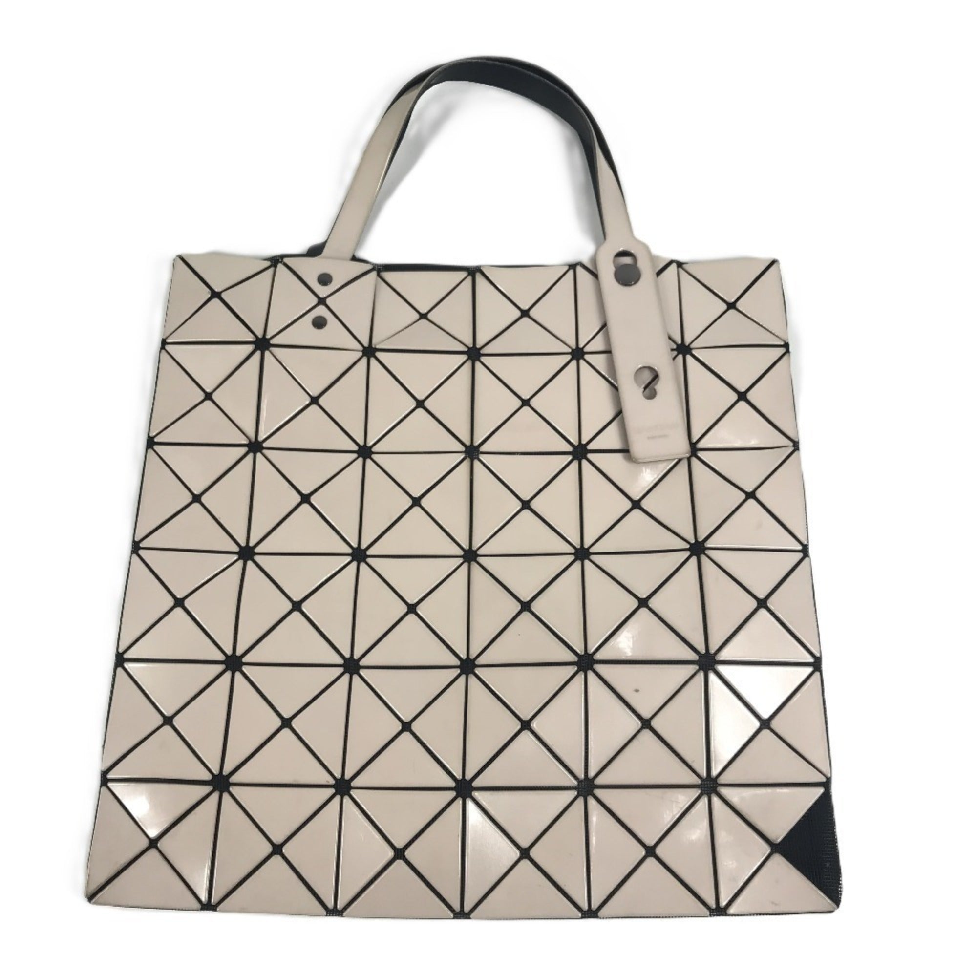 Issey Miyake Beige Pvc Shoulder Bag Tote Bag (Pre-Owned)