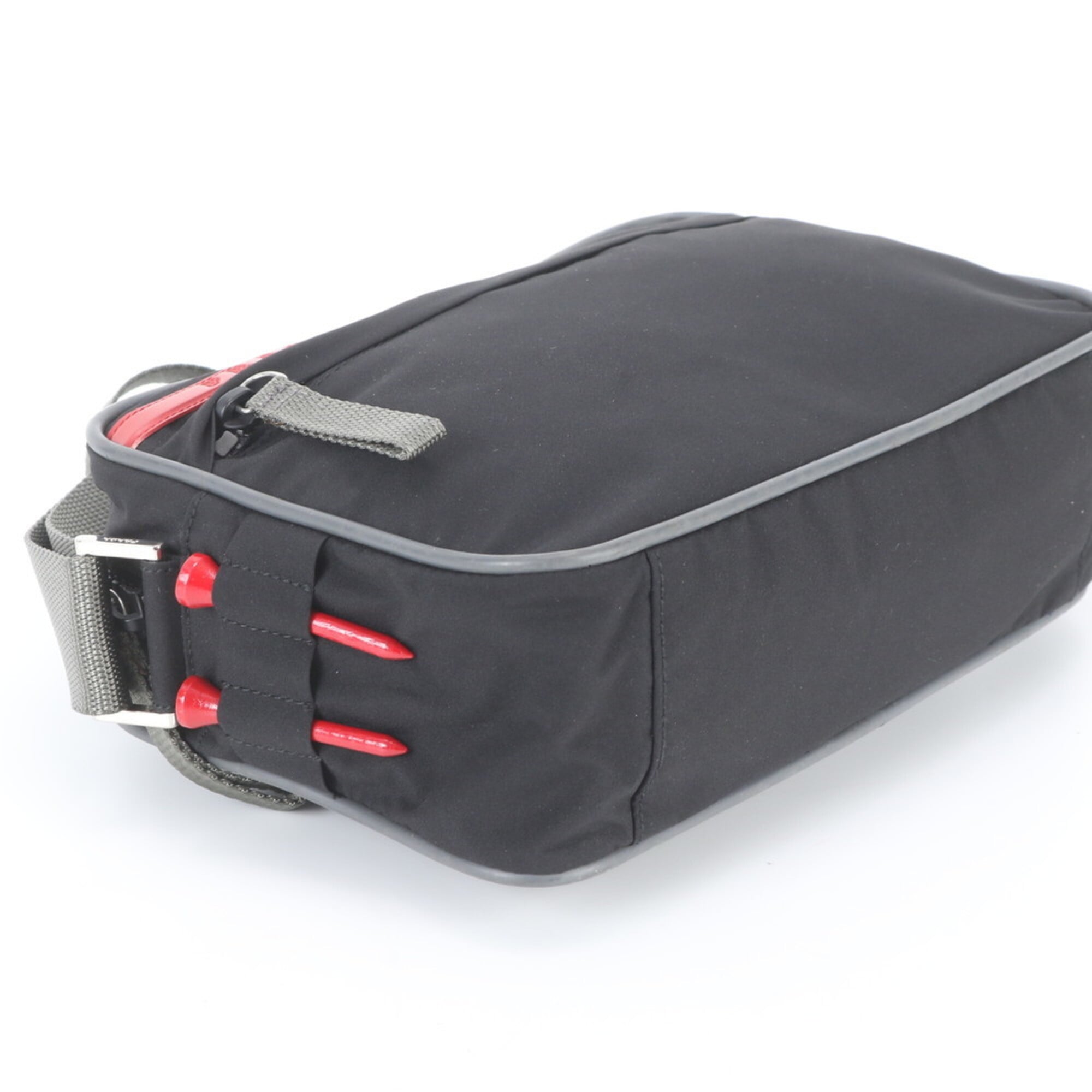 Pradasports Black Gray Messenger Bag Shoulder Bag (Pre-Owned)