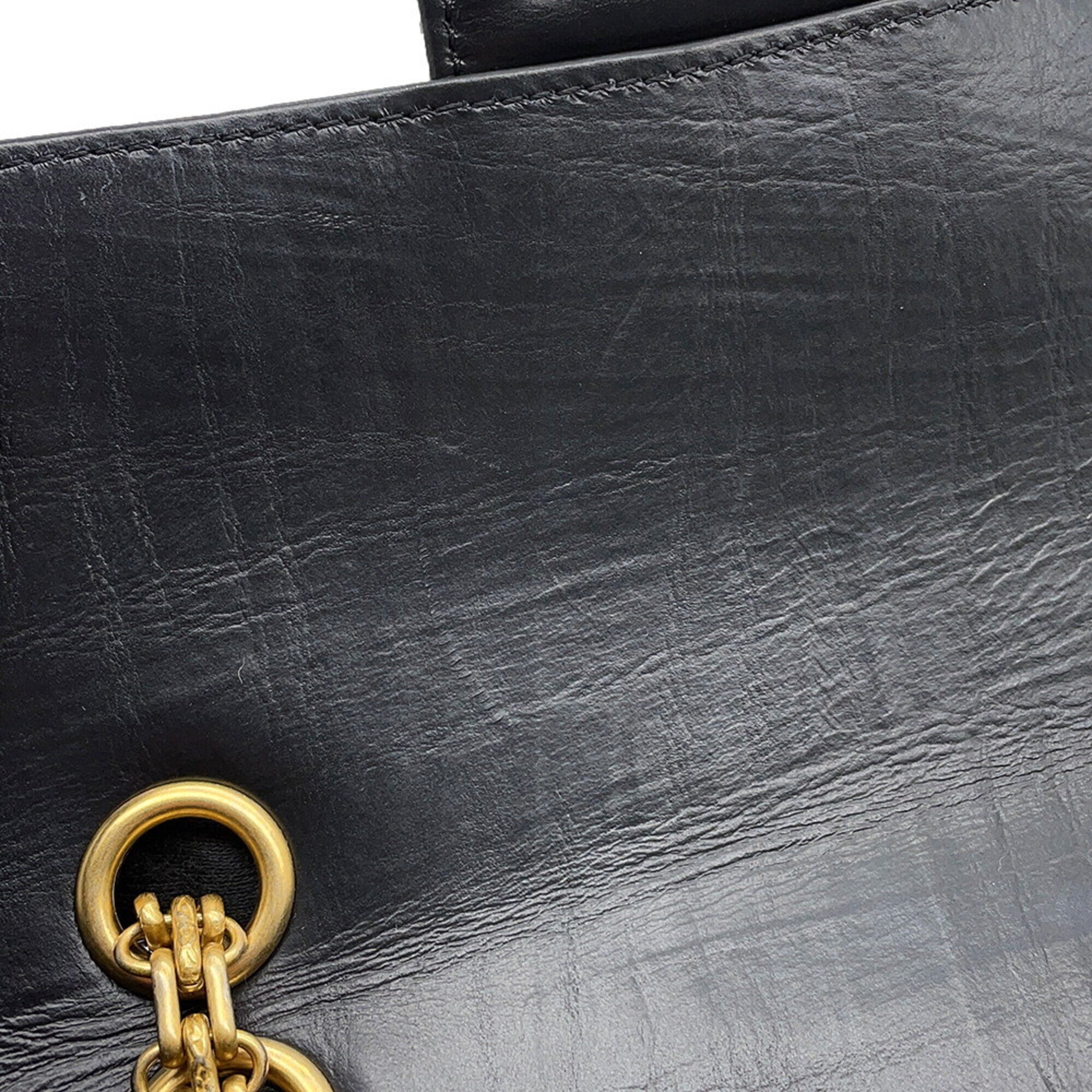 Chanel 2.55 Black Handbag Shoulder Bag (Pre-Owned)