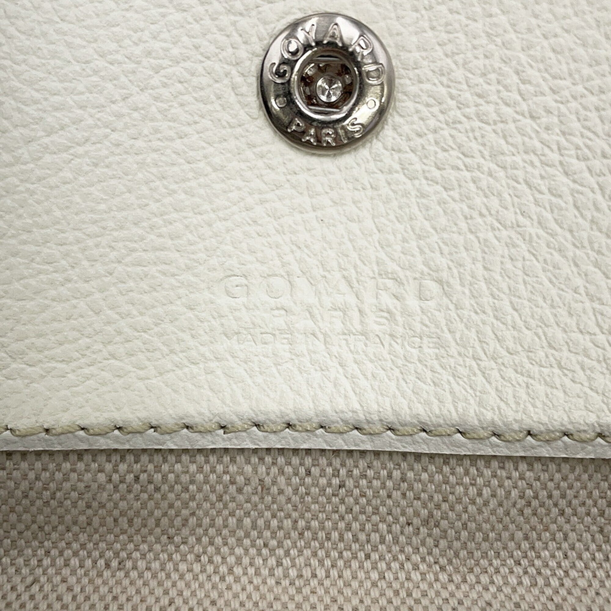Goyard White Pvc Leather Handbag Pouch Tote Bag (Pre-Owned)
