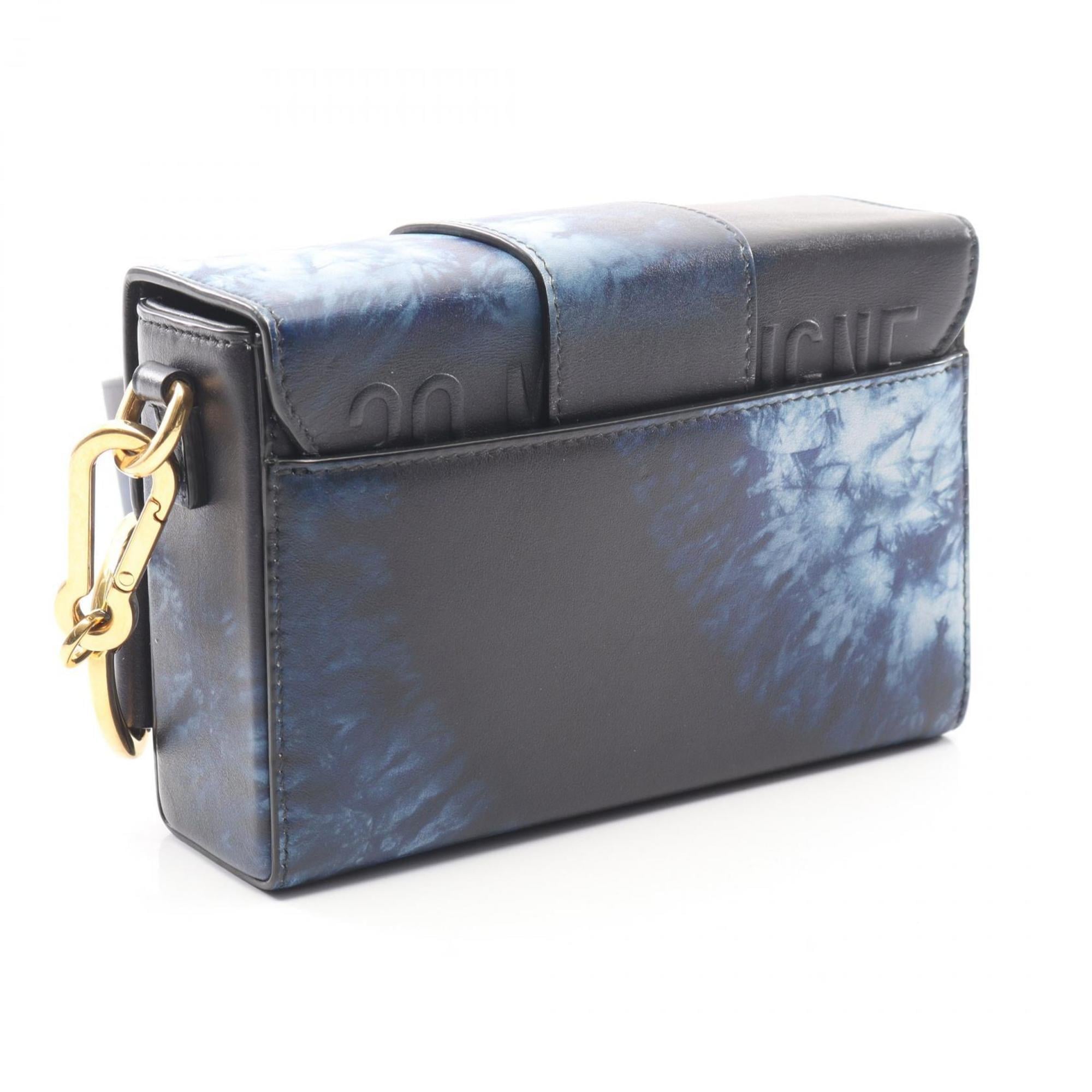 Christian Dior Navy Leather Handbag Shoulder Bag (Pre-Owned)