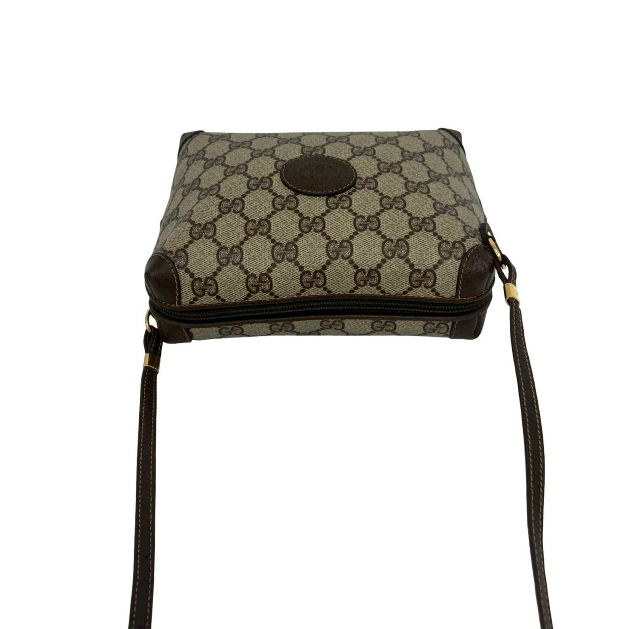 Gucci Brown Leather Pvc Shoulder Bag (Pre-Owned)