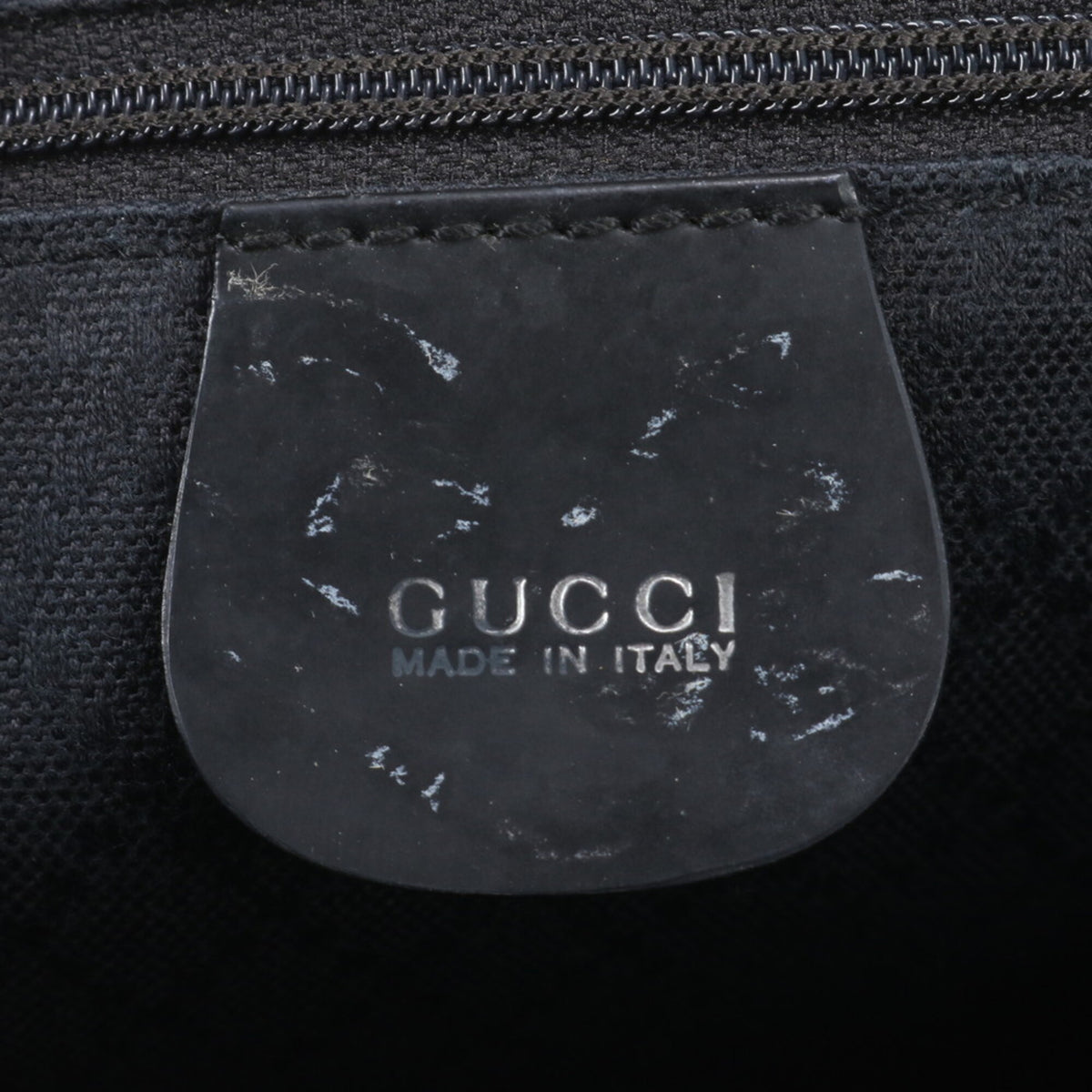 Gucci Black Leather Canvas Backpack (Pre-Owned)