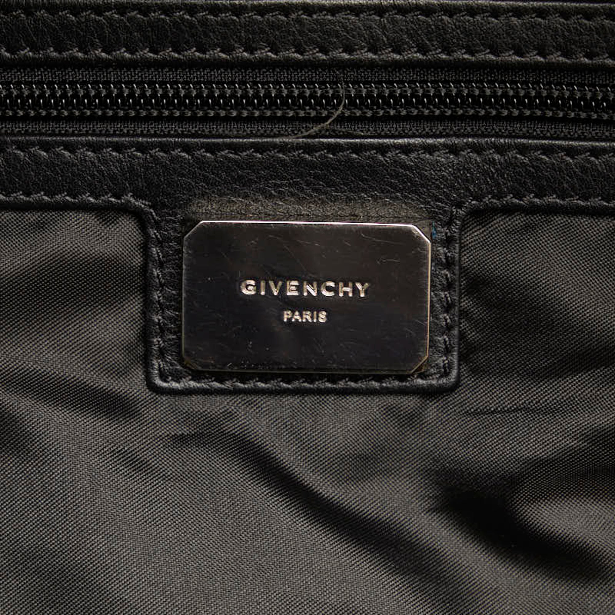 Givenchy Black Nylon Leather Clutch Bag (Pre-Owned)