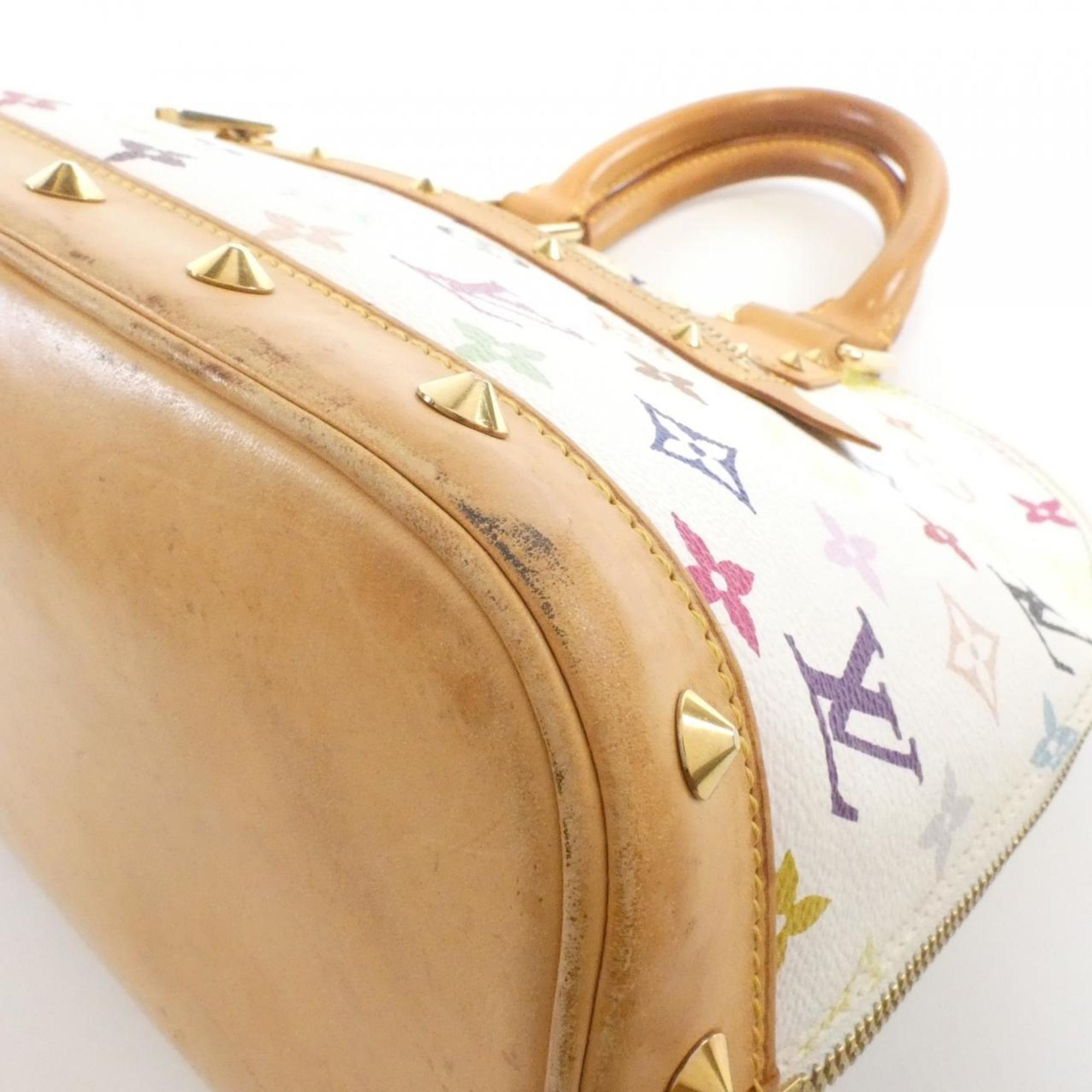 Louis Vuitton White Coated Canvas Handbag (Pre-Owned)