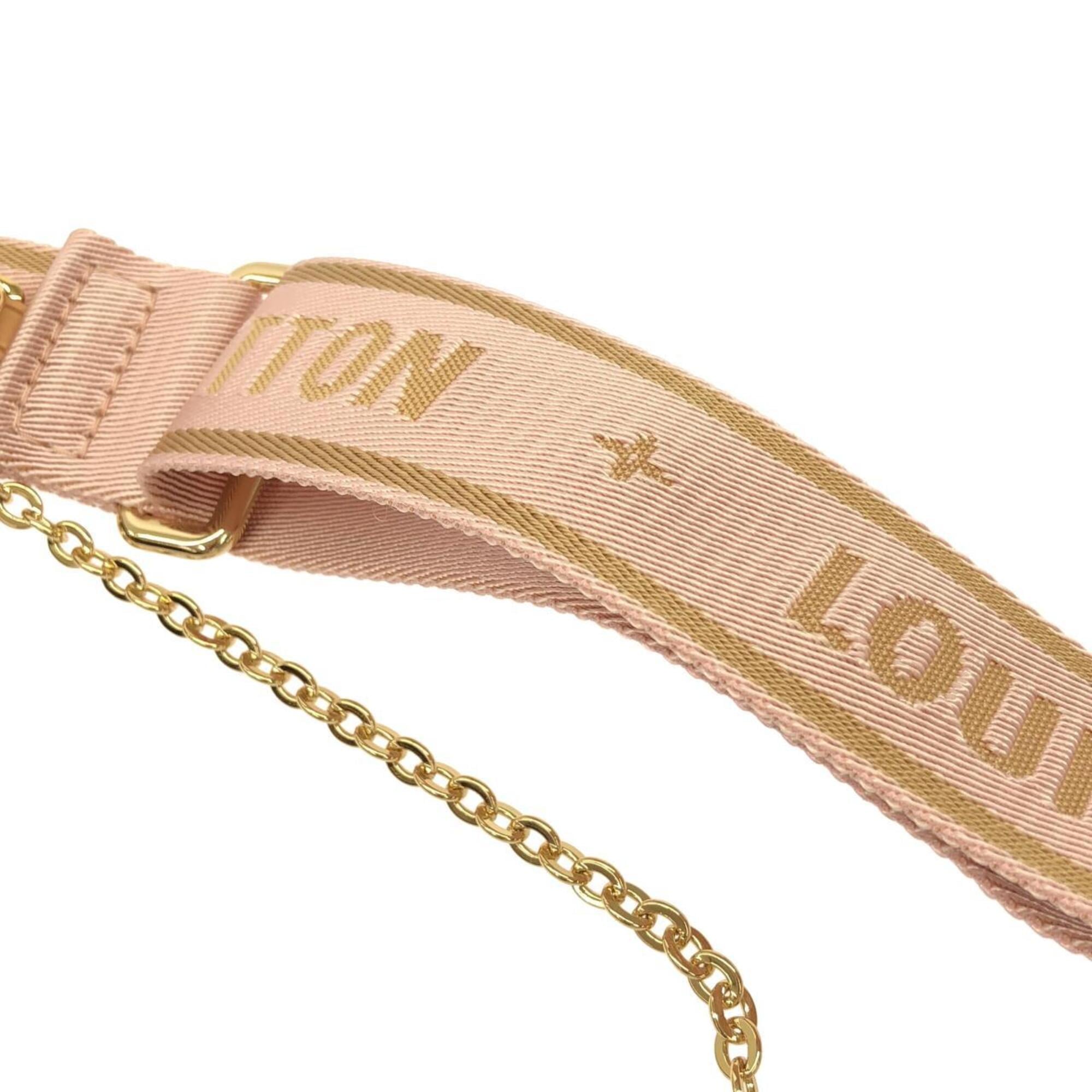 Louis Vuitton Marron Rose Clair Coated Canvas Pochette Pouch Shoulder Bag (Pre-Owned)