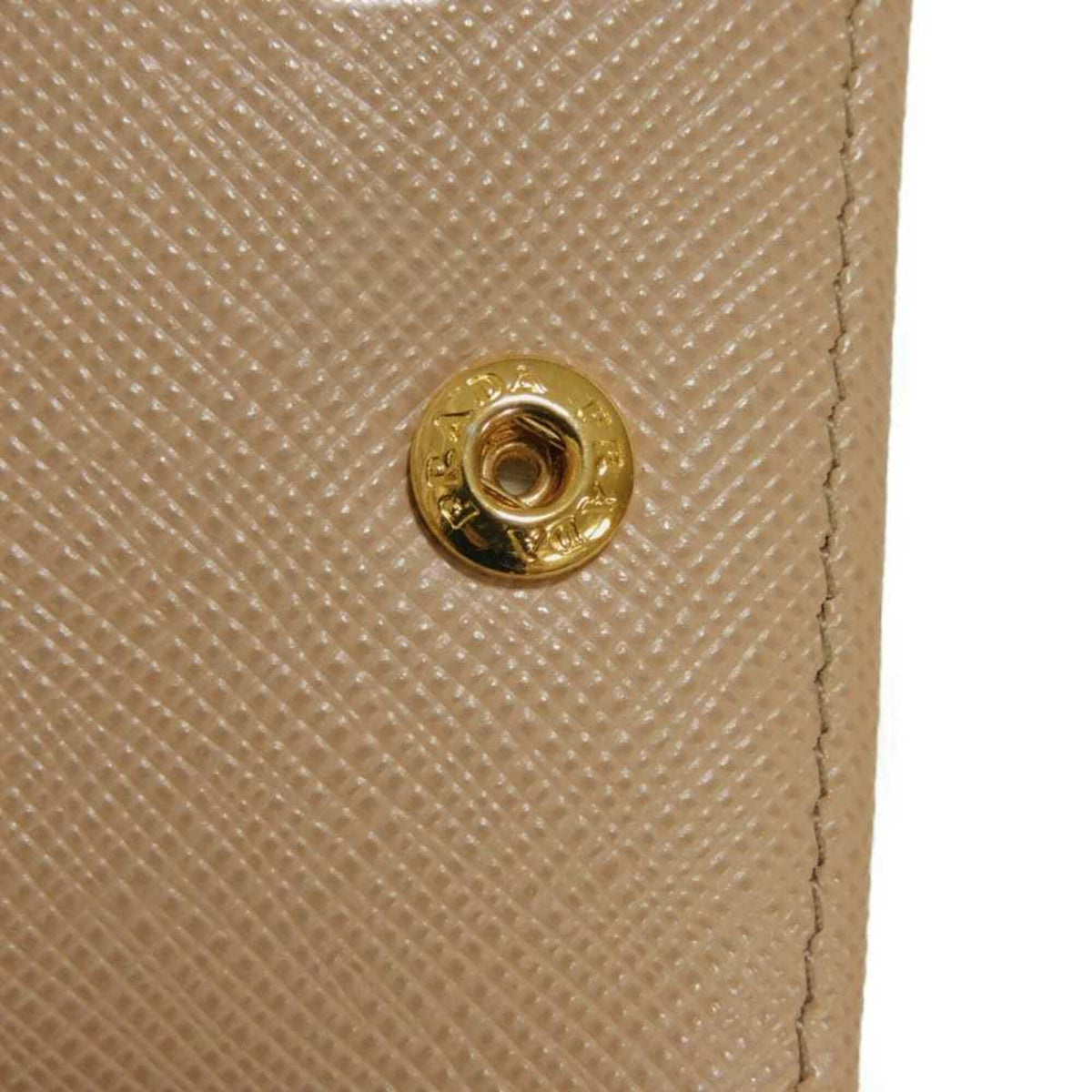 Prada Beige Saffiano Lux Long Wallet (Bi-Fold) (Pre-Owned)