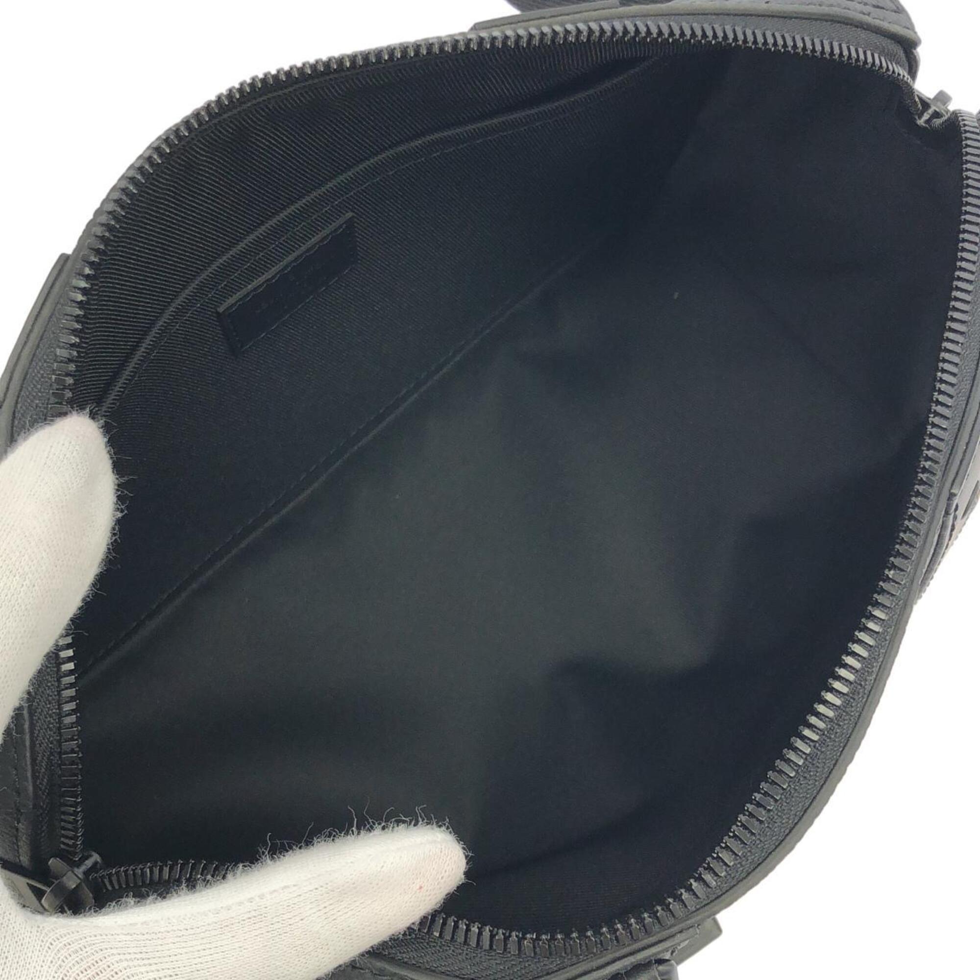Louis Vuitton Black Leather Shoulder Bag (Pre-Owned)