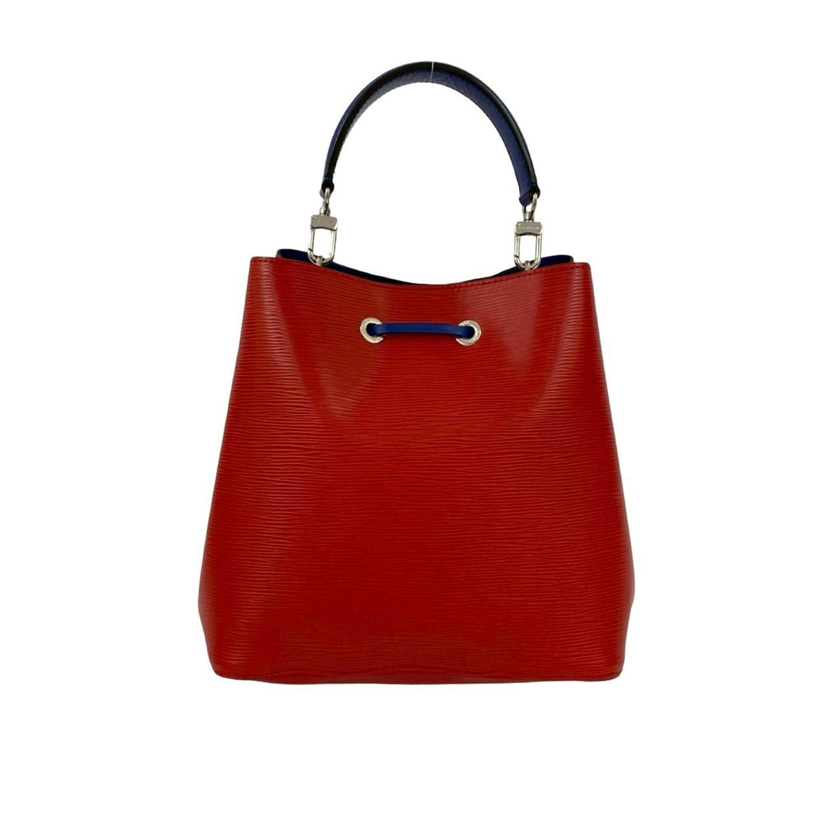 Louis Vuitton Blue Red Color Leather Handbag Shoulder Bag (Pre-Owned)