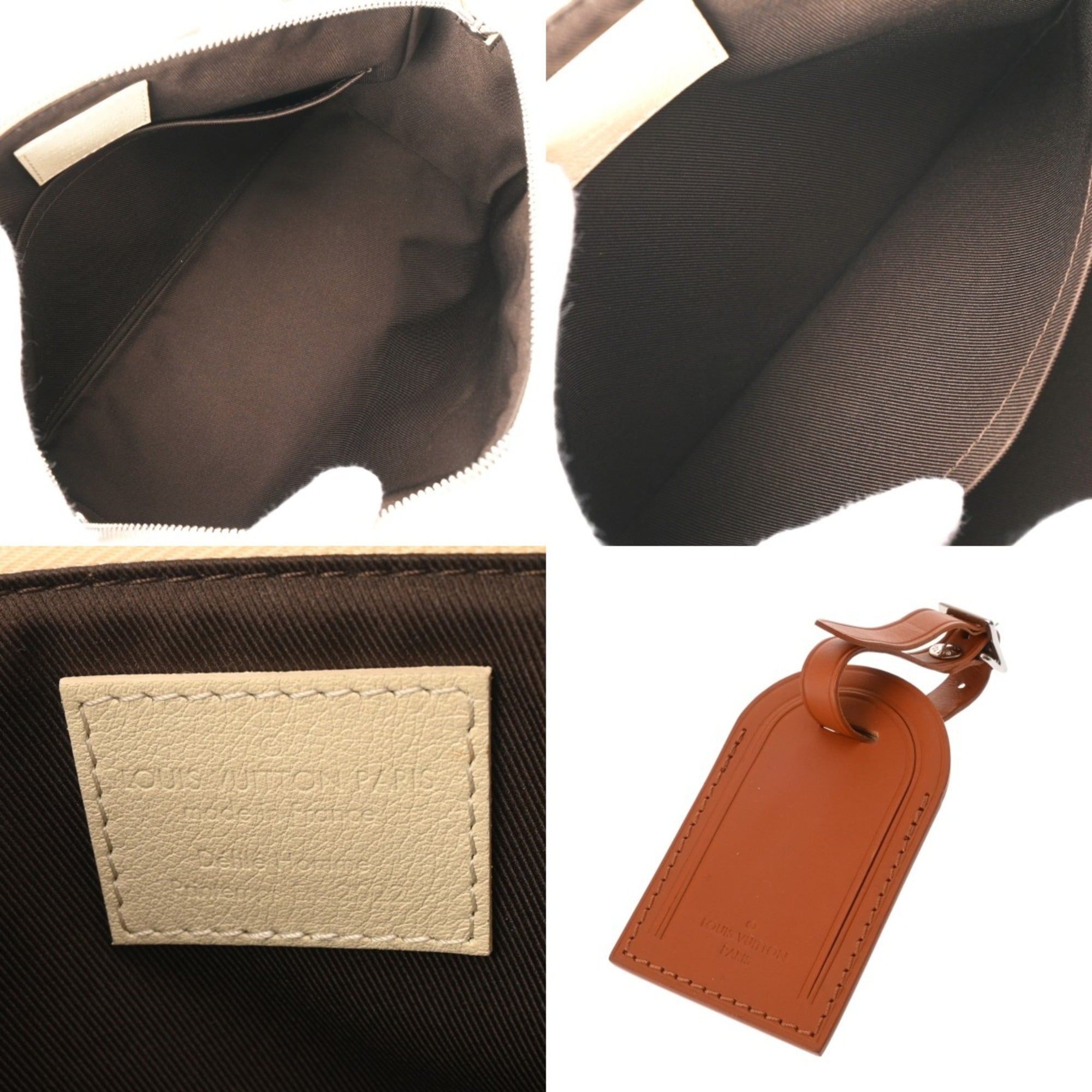 Louis Vuitton Cream Leather Shoulder Bag (Pre-Owned)