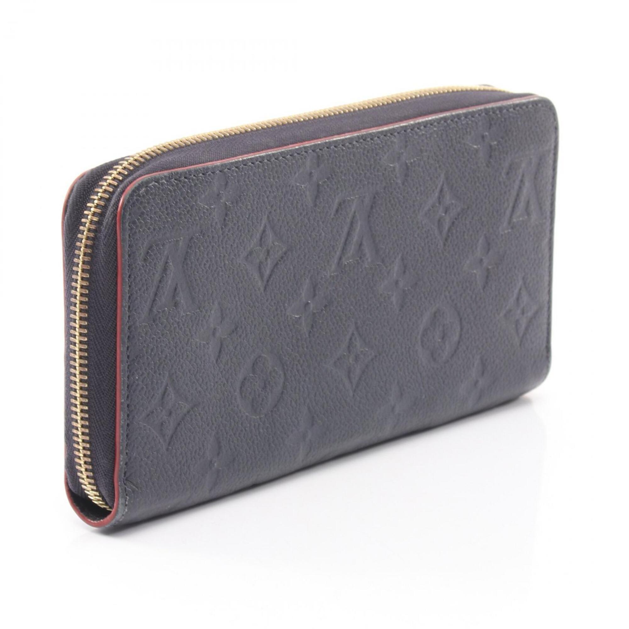 Louis Vuitton Navy Red Color Cuir Ombre Leather Long Wallet (Bi-Fold) (Pre-Owned)