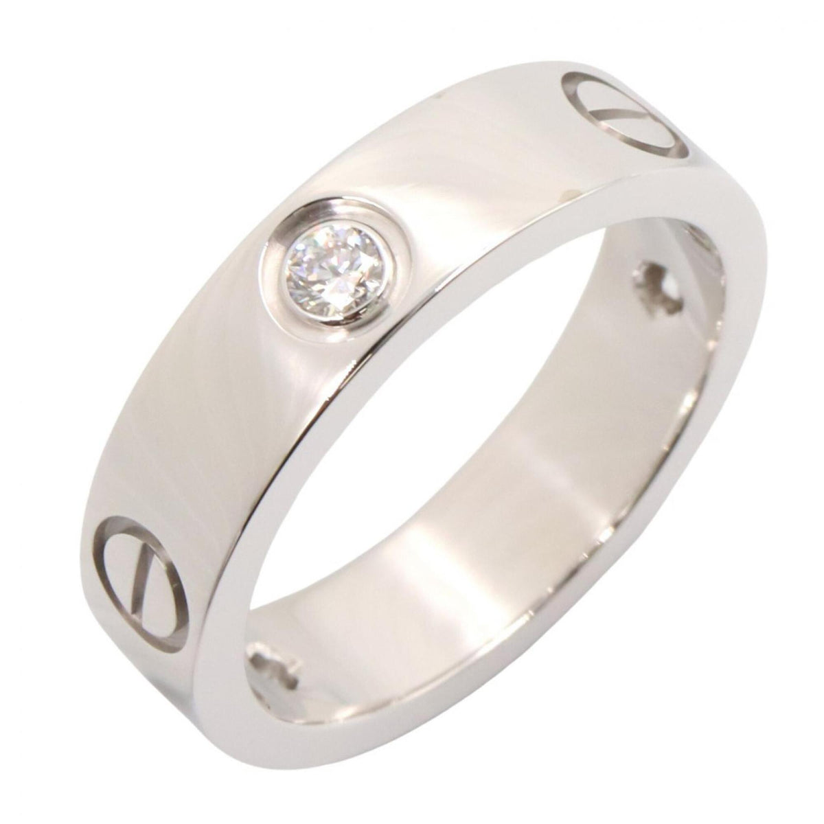 Cartier Silver Clear White Gold (18K) Band Ring (Pre-Owned)