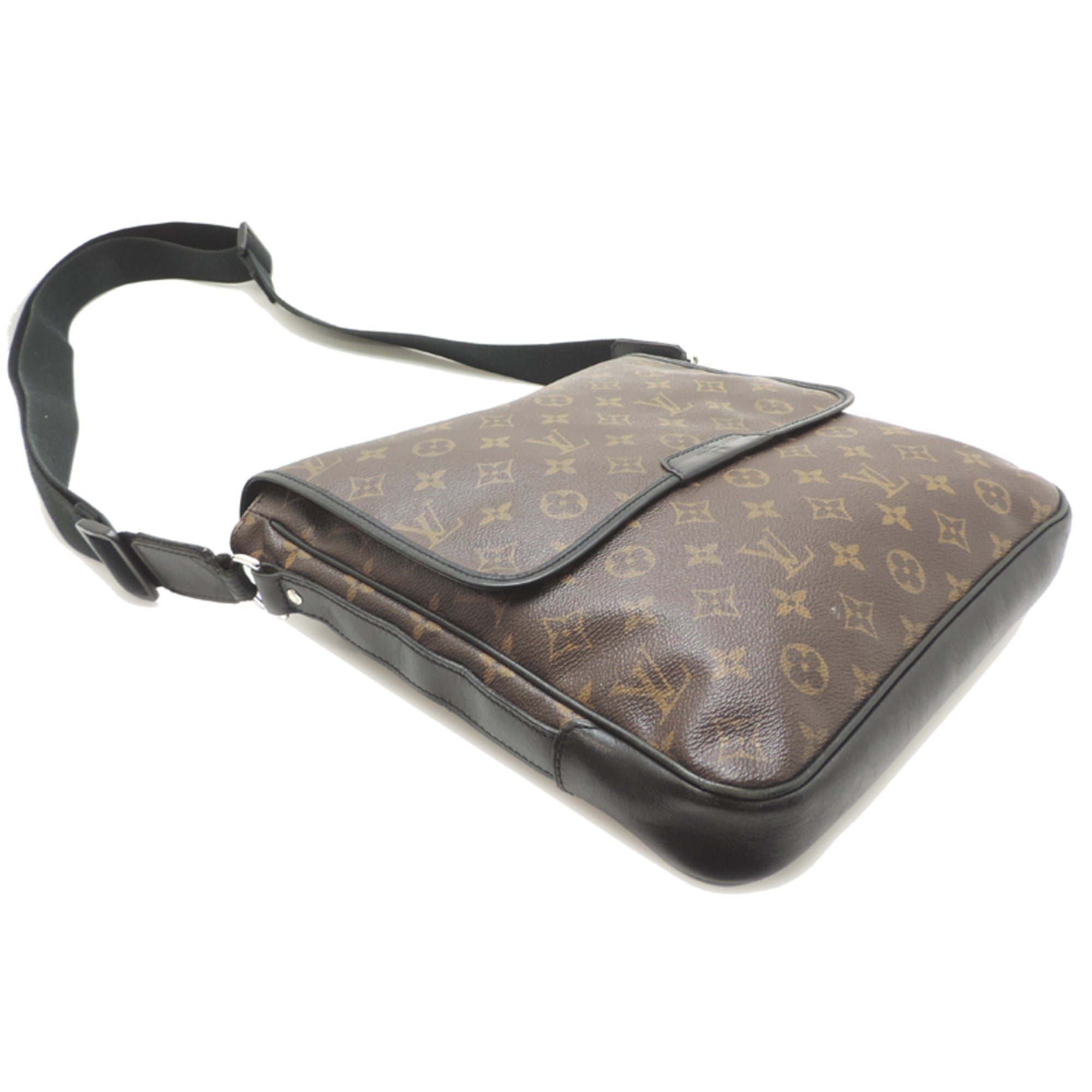 Louis Vuitton Black Brown Monogram Canvas Shoulder Bag (Pre-Owned)