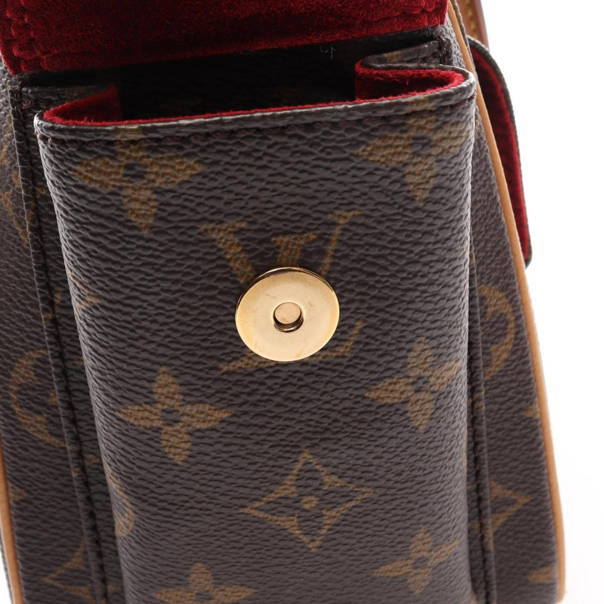 Louis Vuitton Brown Monogram Coated Canvas Leather Handbag (Pre-Owned)