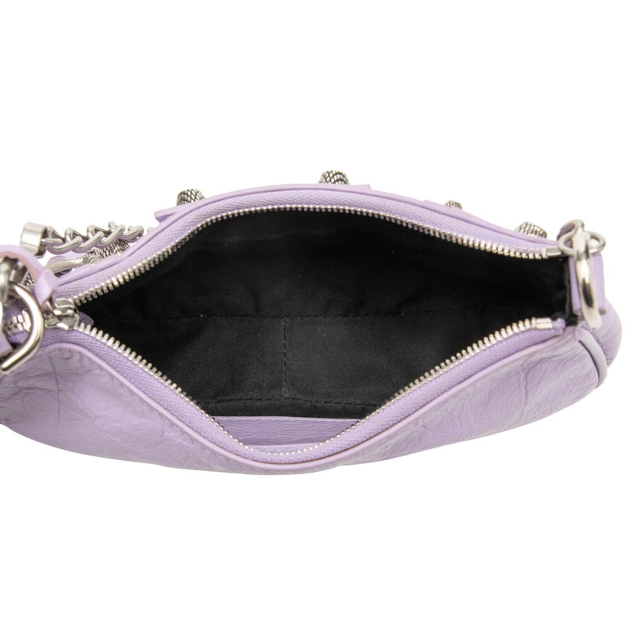 Balenciaga Purple Leather Handbag Shoulder Bag (Pre-Owned)