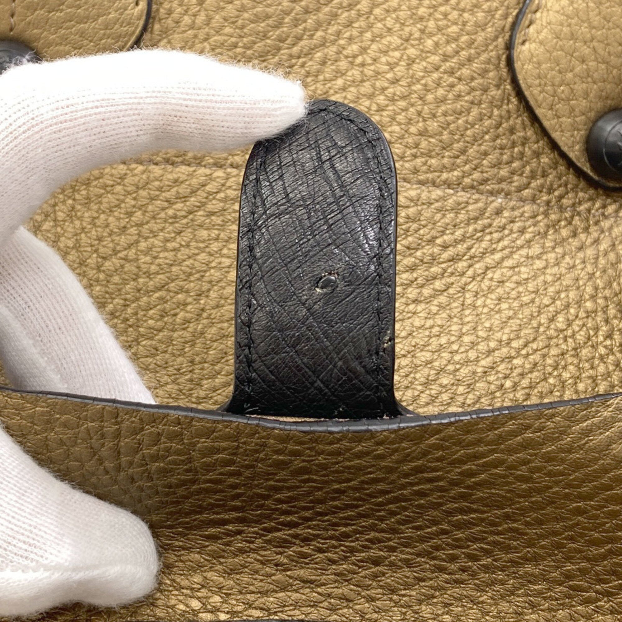 Loewe Gold Leather Handbag (Pre-Owned)