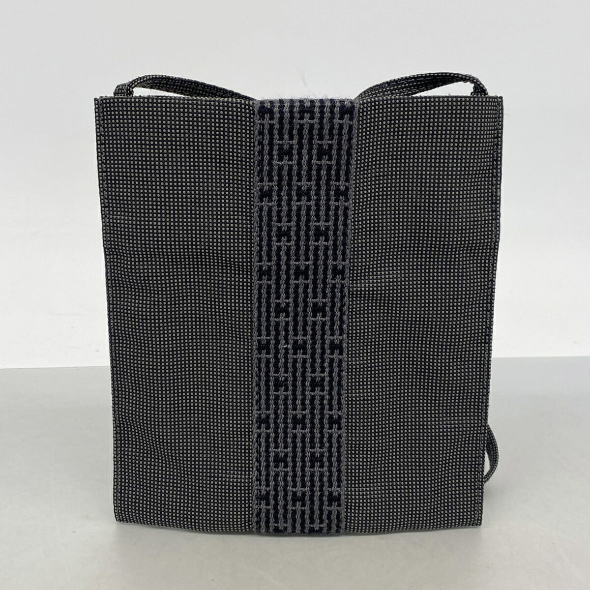 Hermes Gray Nylon Shoulder Bag (Pre-Owned)