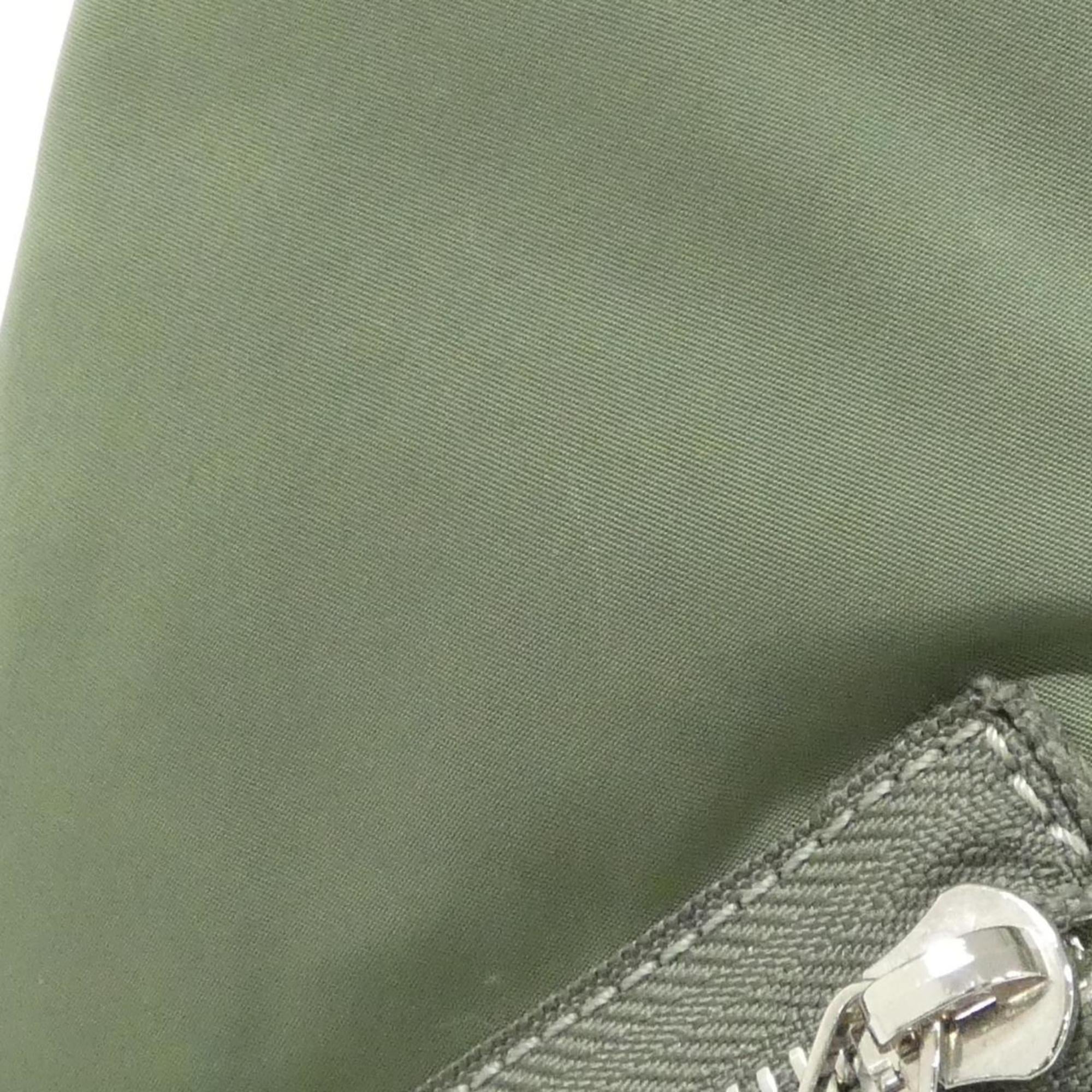 Loewe Green Khaki Nylon Leather Shoulder Bag (Pre-Owned)
