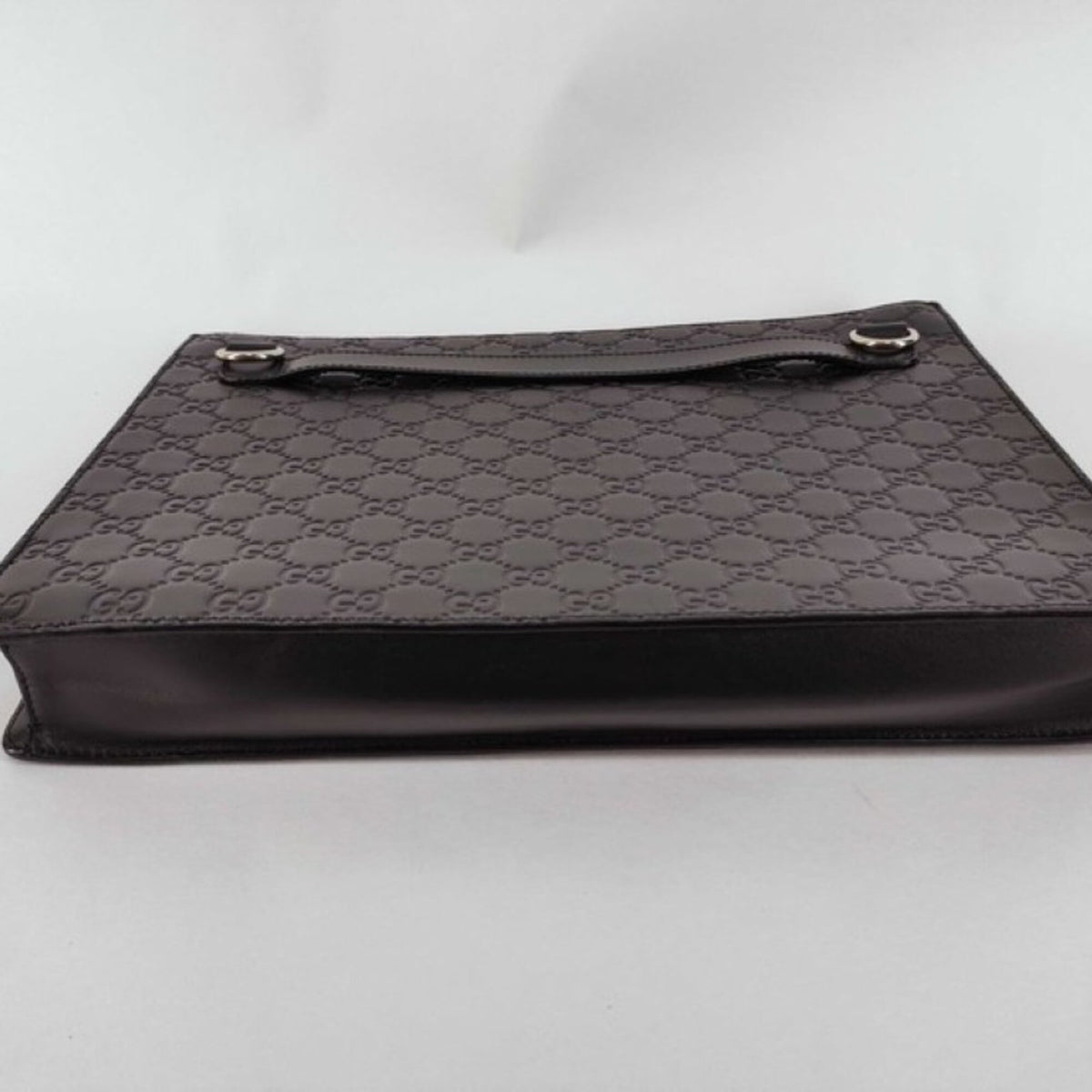 Gucci Guccissima Black Leather Clutch Bag (Pre-Owned)