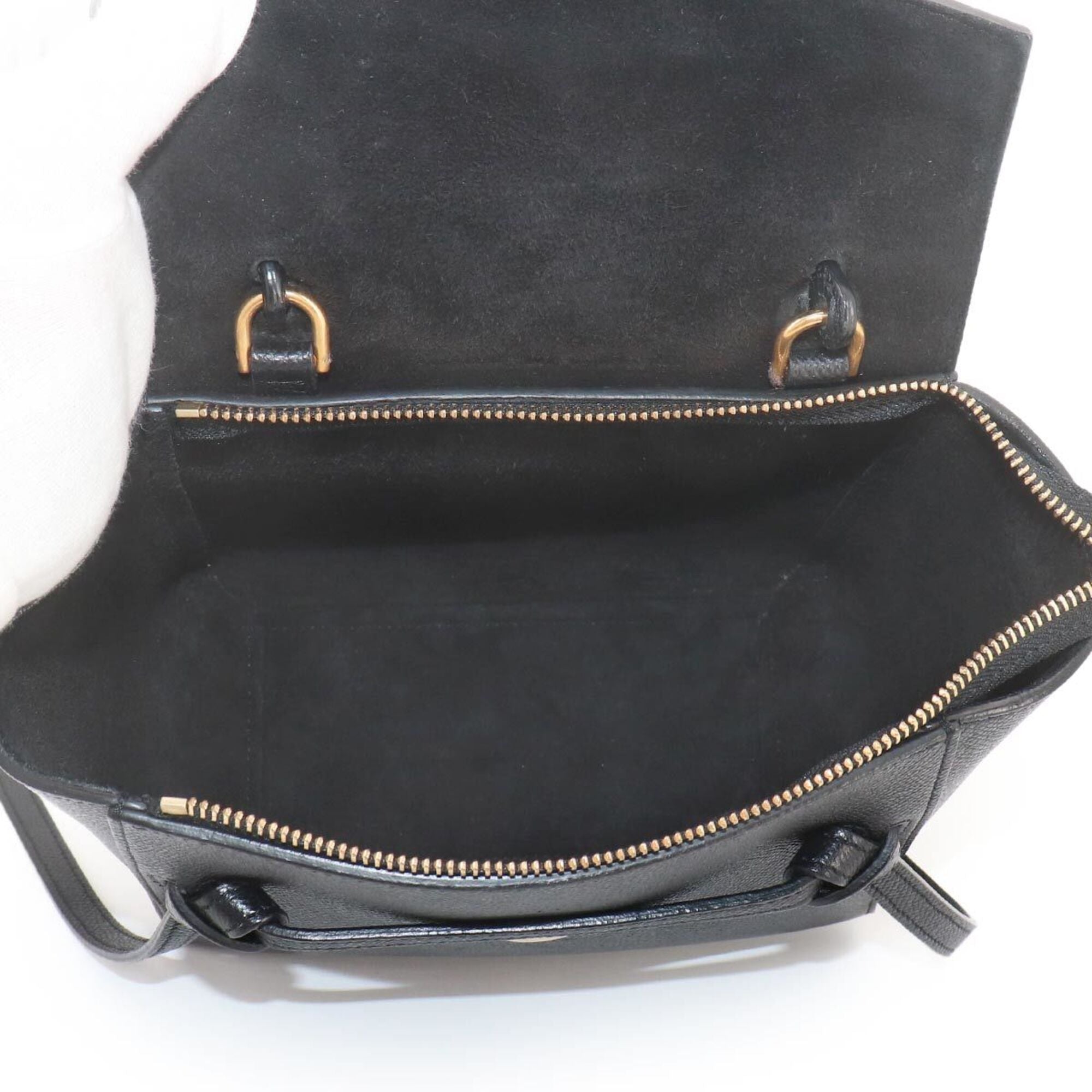 Celine Black Leather Fanny Pack Handbag (Pre-Owned)