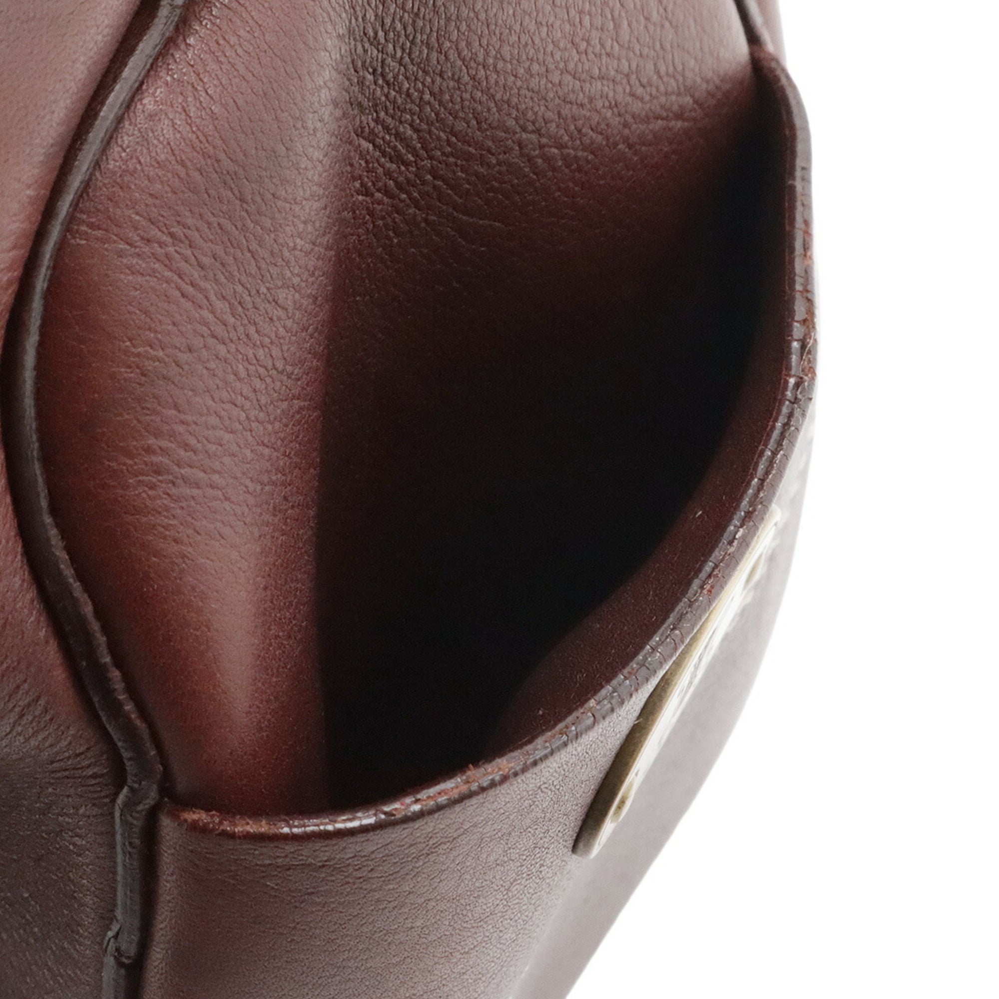 Celine Bordeaux Leather Handbag Tote Bag (Pre-Owned)