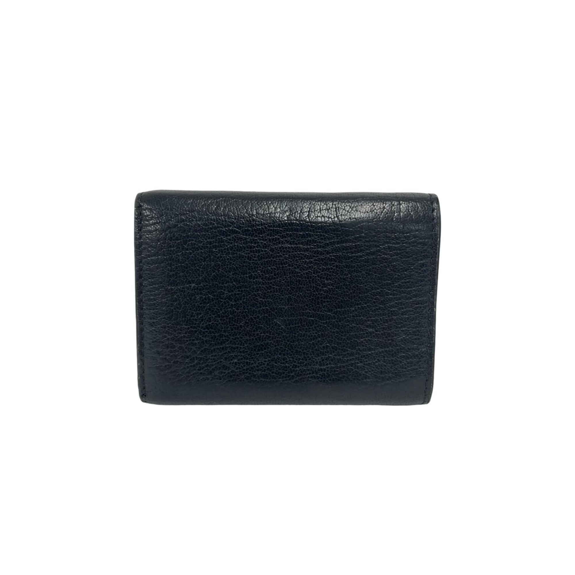 Miu Miu Black Leather Wallet (Tri-Fold) (Pre-Owned)