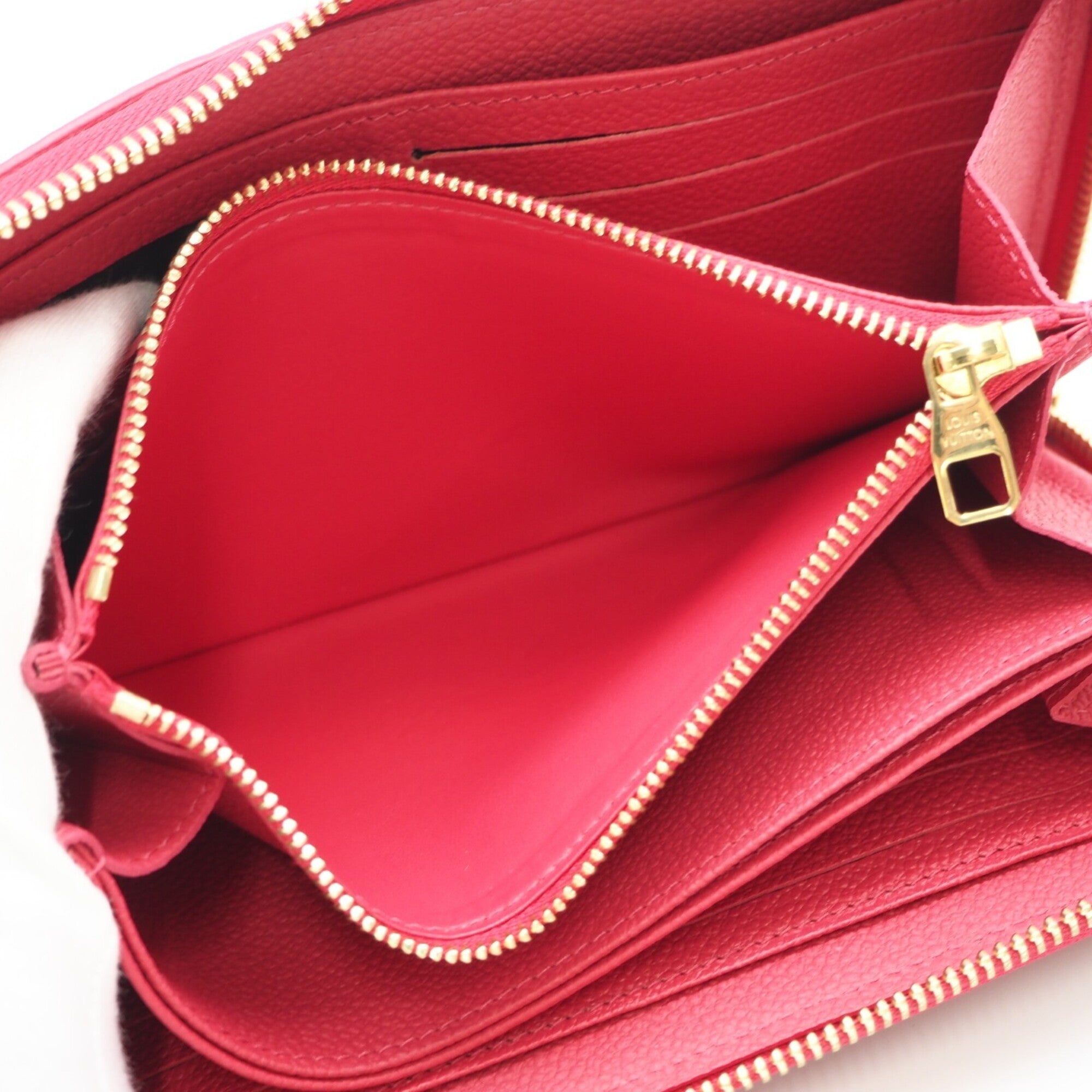 Louis Vuitton Monogram Empreinte Pink Leather Long Wallet (Bi-Fold) (Pre-Owned)
